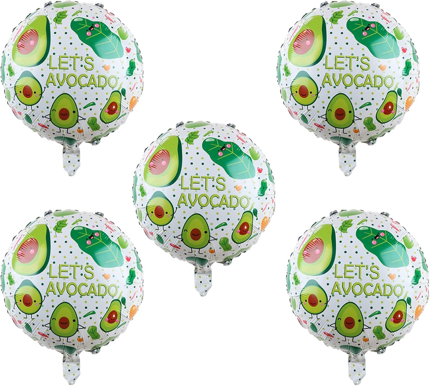 10 globos de aguacate, globos de papel de aluminio de frutas, globos hawaianos de fiesta Luau para cumpleaños, baby shower, boda, verano, aguacate,
