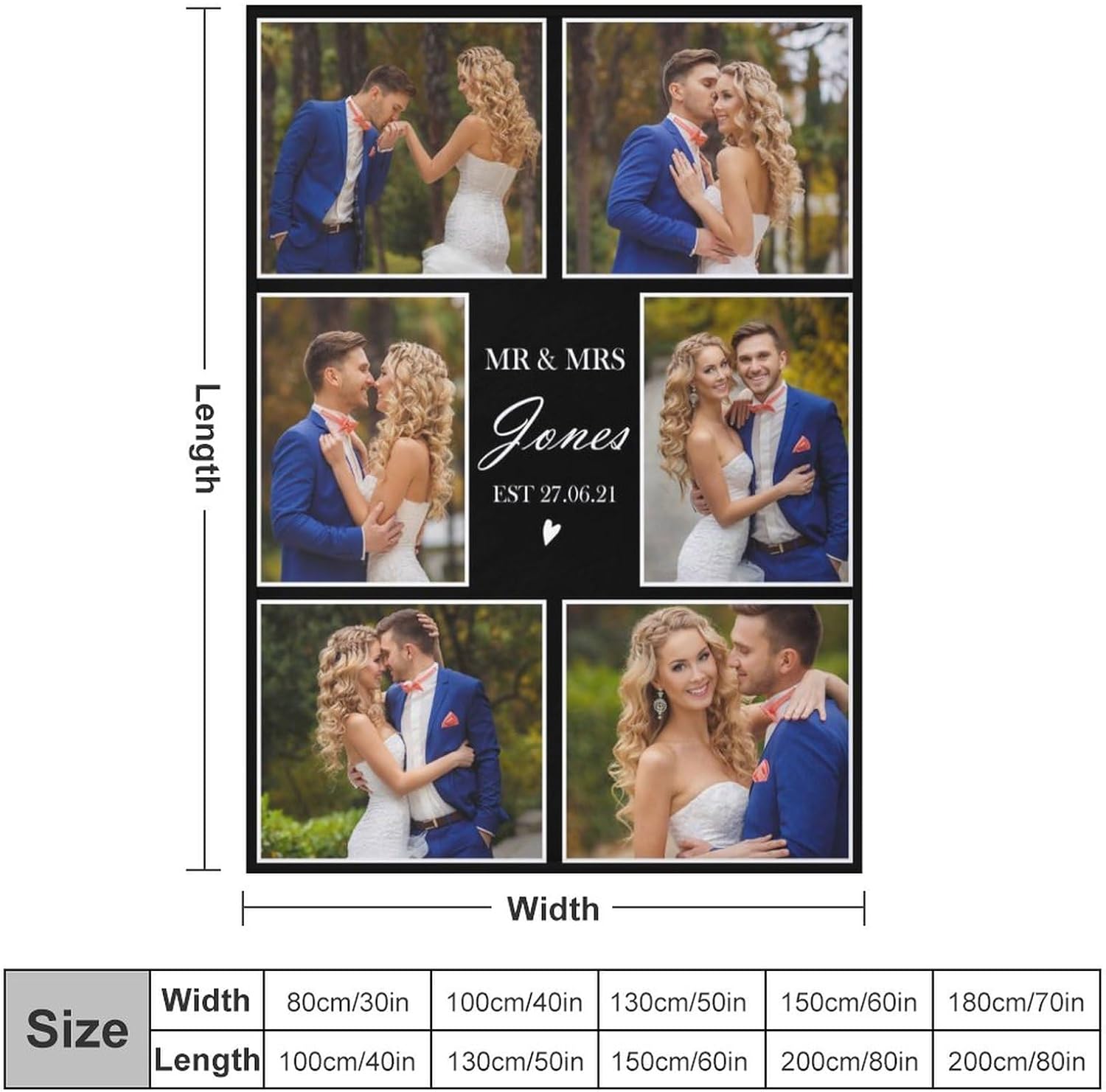 Mantas personalizadas con texto fotográfico, manta personalizada con imágenes, mantas personalizadas con collage de fotos, cumpleaños, Navidad,