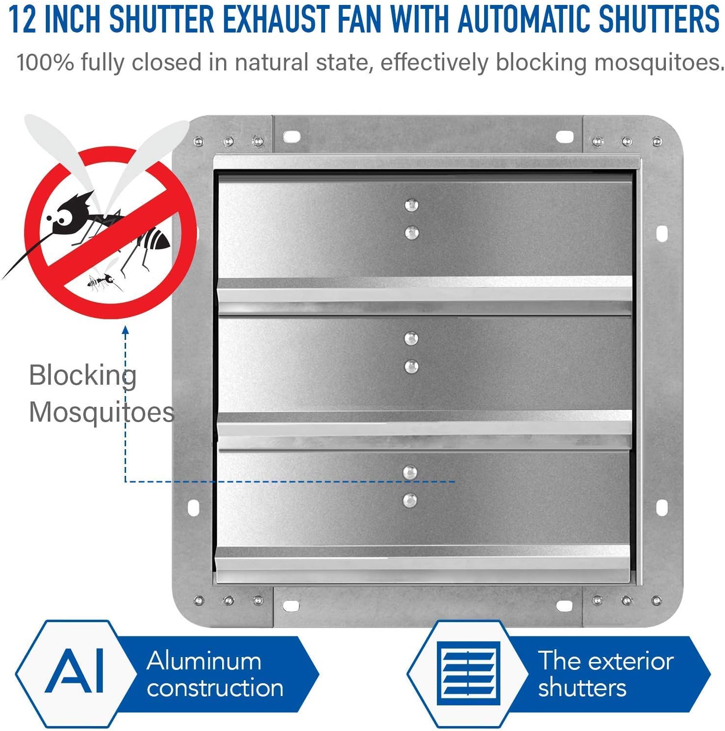 Simple Deluxe Extractor de 12 pulgadas, funcionamiento silencioso y construcción duradera, ideal para el hogar, oficina, garaje y cobertizo