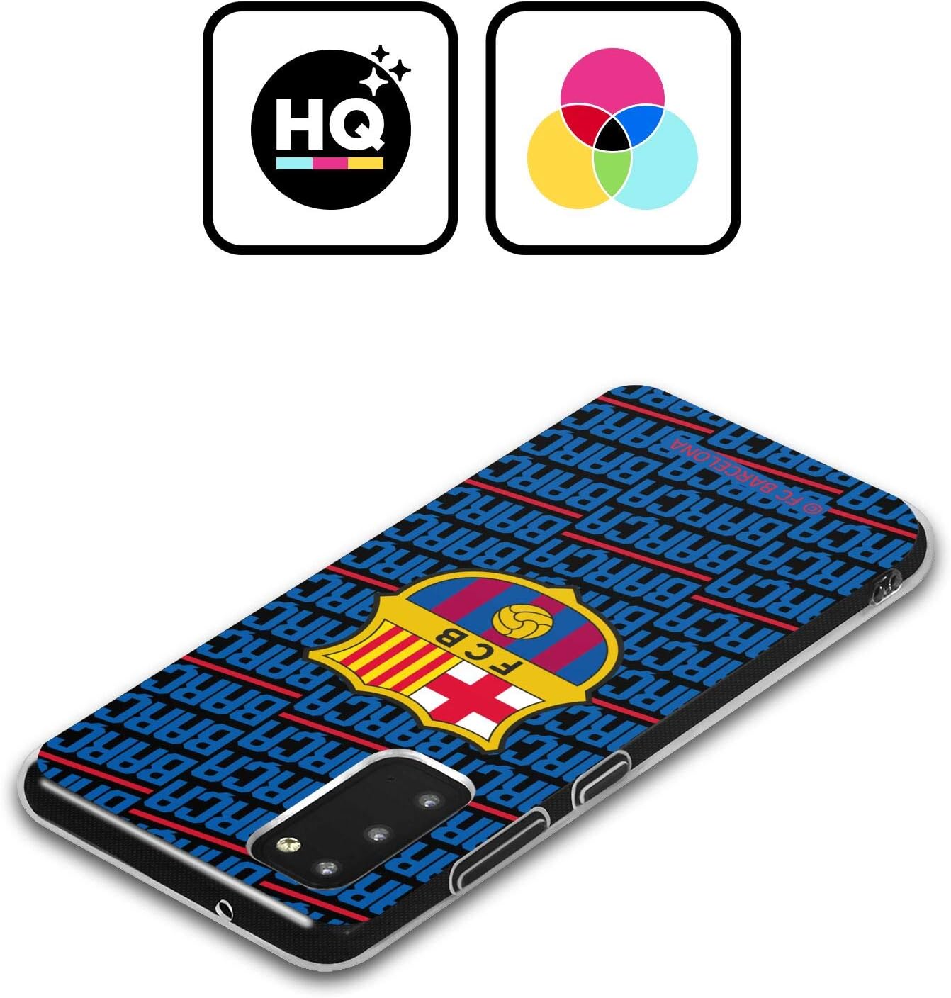 Head Case Designs Funda de gel suave con licencia oficial del FC Barcelona Barca Crest Patterns compatible con Samsung Galaxy S20  S20 5G