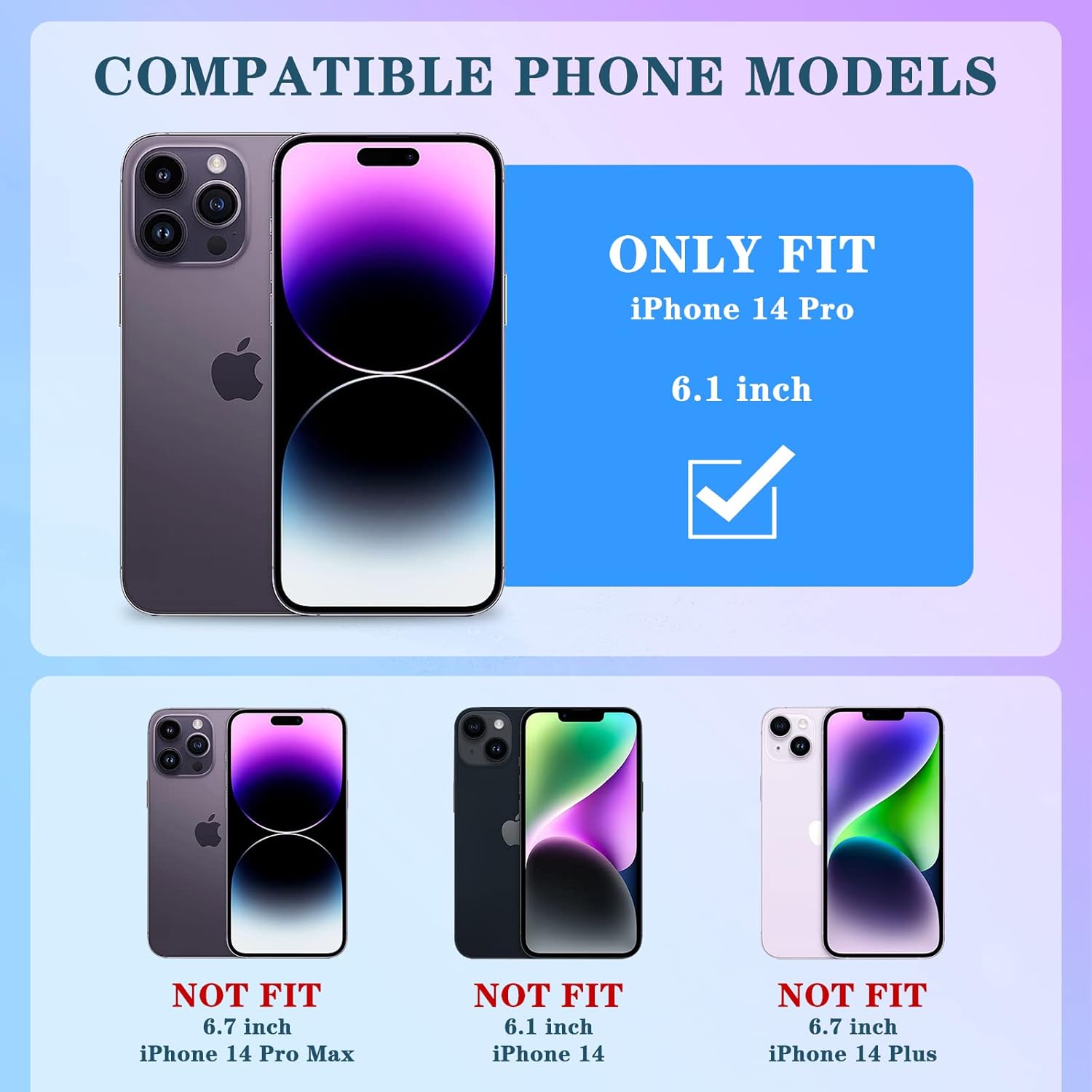 Coralogo Funda 3 en 1 para Apple iPhone 14 Pro con purpurina brillante para mujeres y niñas, funda brillante para teléfono, bonito diseño floral de