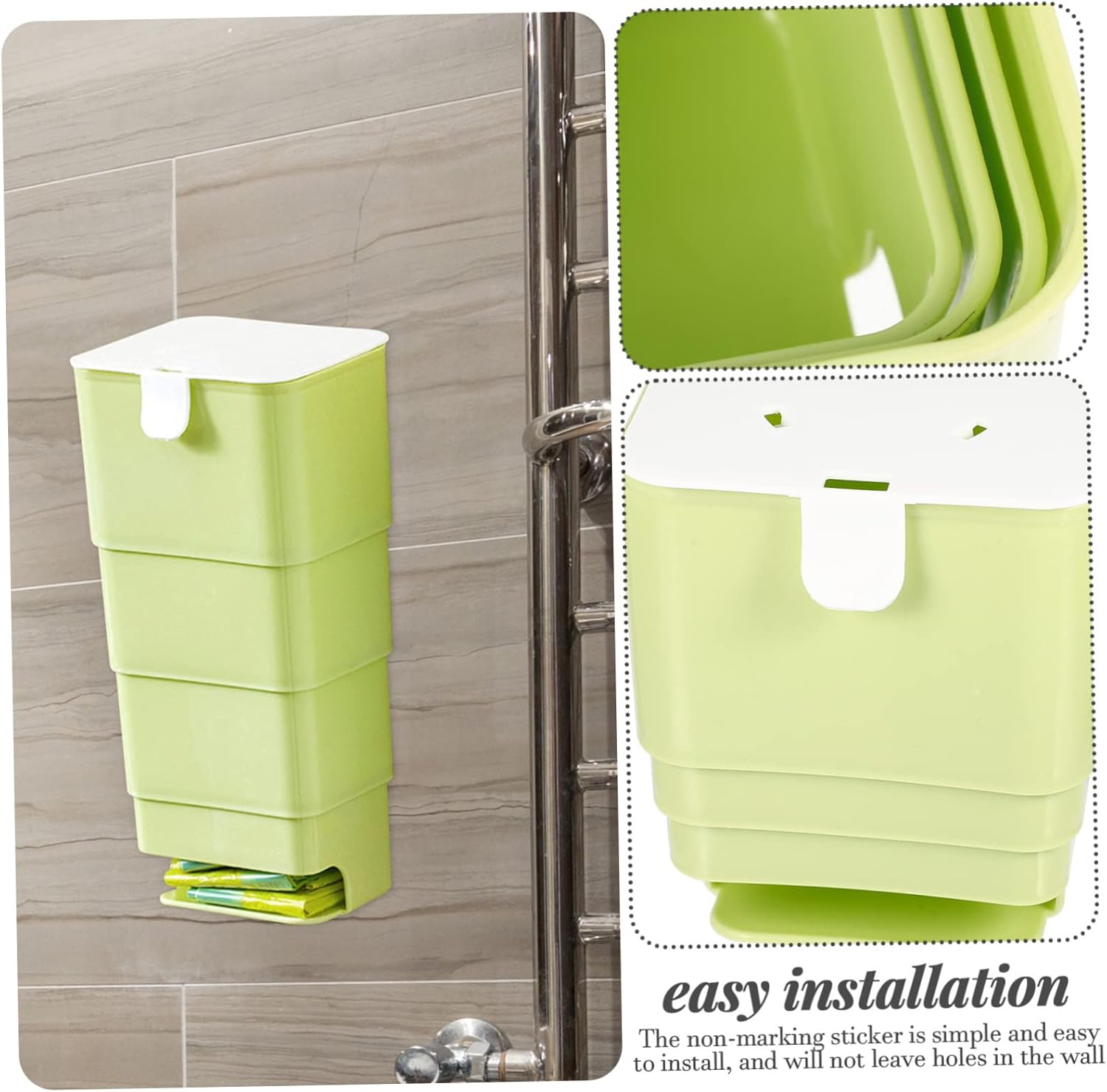 Caja de almacenamiento de bolsa de basura Bolsa de pared plegable PP