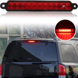 Tercera luz de freno LED para Armada 04-15, luz de freno central roja KEWISAUTO para Nissan Armada 2005-2015Nissan Pathfinder Armada 2004Infiniti Tercera luz de freno LED para Armada 04-15, luz de freno central roja KEWISAUTO para Nissan Armada 2005-2015Nissan Pathfinder Armada 2004Infiniti