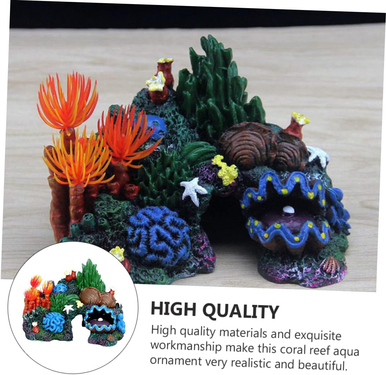 balacoo Adornos de arrecife de coral, joyería de caracola, adornos de acuario de montaña, cueva de roca, accesorios de pecera de arrecife de coral