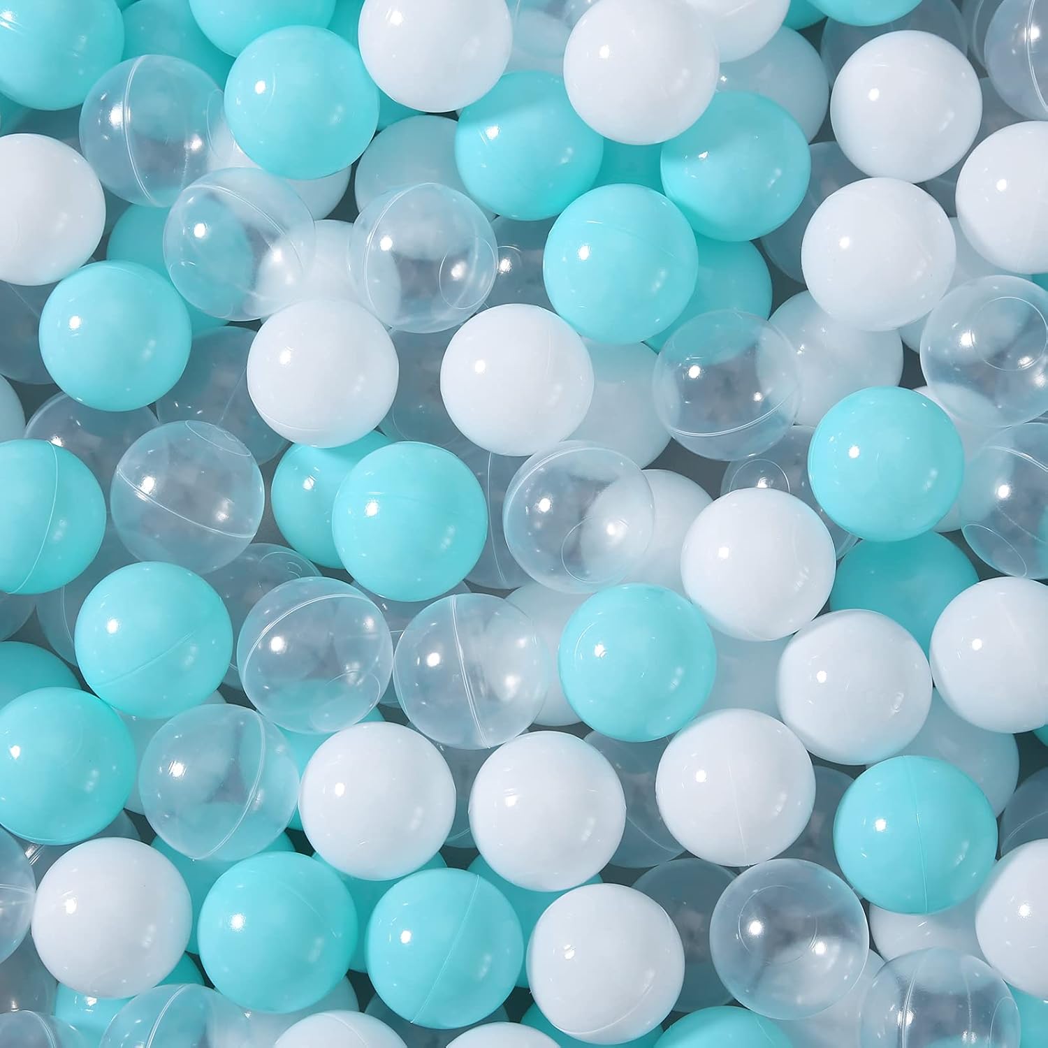 STARBOLO Paquete de 100 pelotas para hogueras, sin BPA y ftalatos, no tóxicas, a prueba de aplastamiento, bolas de plástico suave para niños de 1,