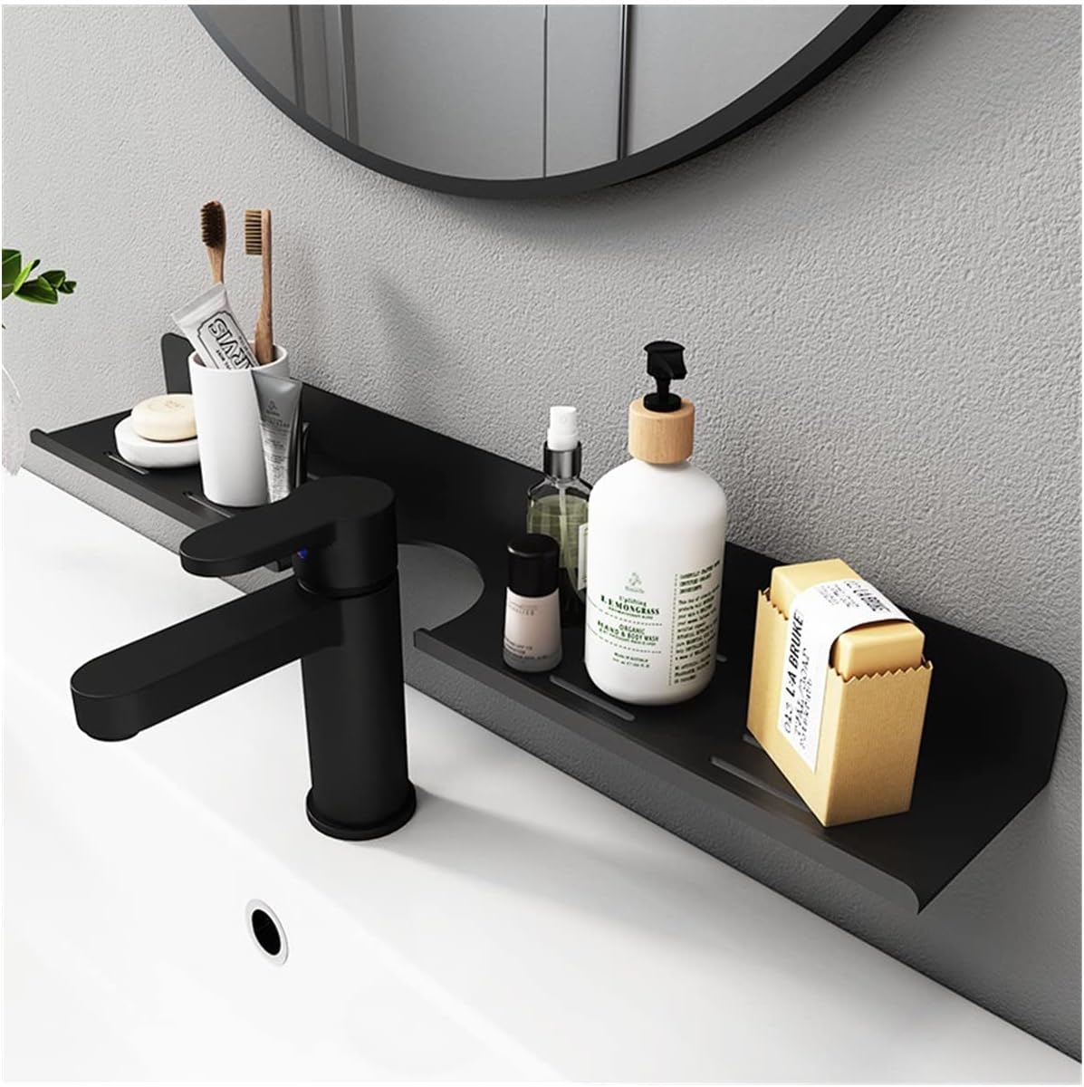 Organizador de estante de baño acrílico sobre el grifo, estante sobre el fregadero, decoración de baño, estante de fregadero de baño sobre grifo,
