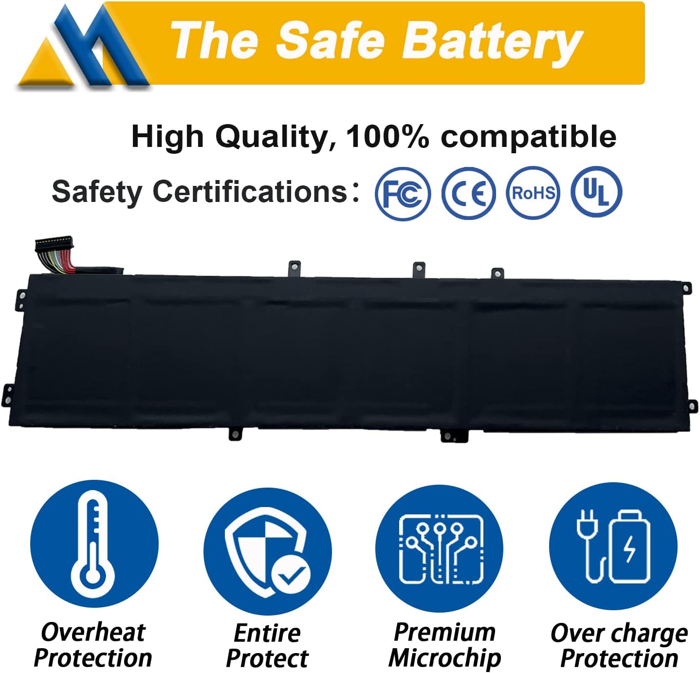 Reemplazo de batería 97Wh 4K1VM para Dell G7 17 7700 Series Notebook W62W6 0W62W6 9TM7D 09TM7D XYCW0 0XYCW0 V0GMT NCC3D 0NCC3D NYD3W 0NYD3W 11.4V