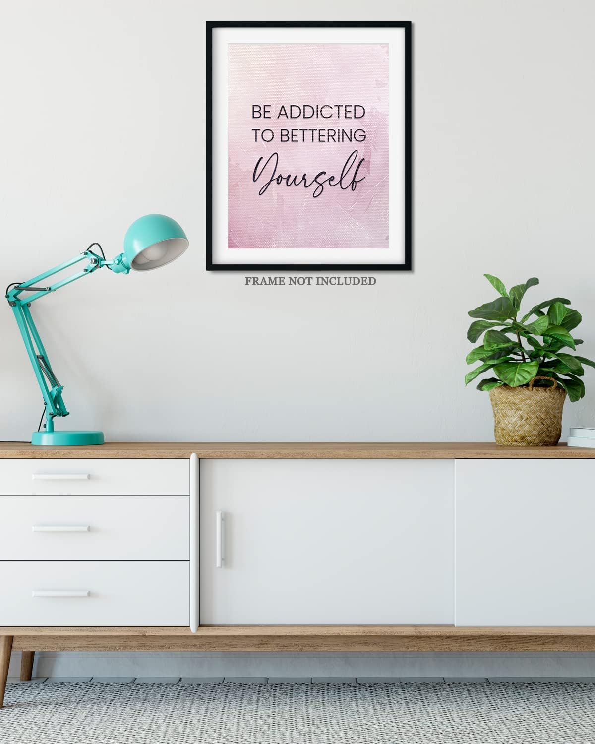 Govivo Regalos inspiradores para mujeres  Arte de pared motivacional  Sé adicto a mejorarte a ti mismo  Decoración de dormitorio edificante