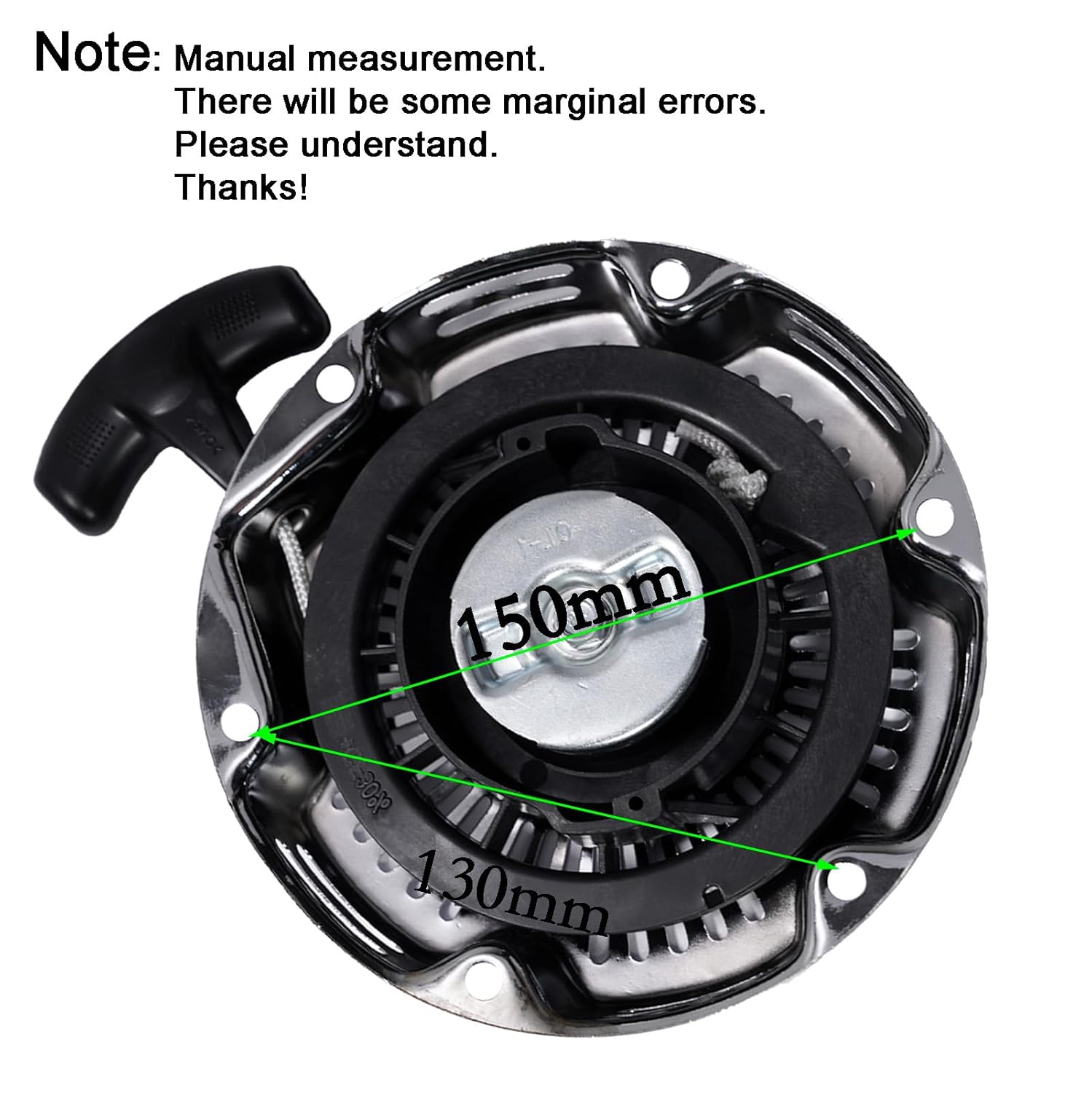Ensamblaje de arranque de retroceso cromado para Coleman CT100U CC100X 98cc, motor Predator 79cc 3HP, Massimo MB100 79cc Mini Bike, SK100 CK100 Go