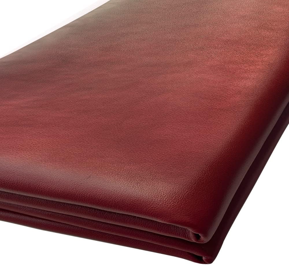 Tela de piel sintética de 1 yarda, 54 x 36 pulgadas, material suave de color sólido para manualidades, 0.035 in de grosor, perfecto para fundas de
