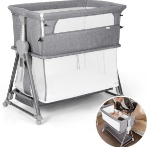 Cowiewie Moisés 3 en 1 para bebé, corralito para niños, multifuncional, junto al moisés con modo de juego para bebé de altura ajustable (gris) Cowiewie Moisés 3 en 1 para bebé, corralito para niños, multifuncional, junto al moisés con modo de juego para bebé de altura ajustable (gris)