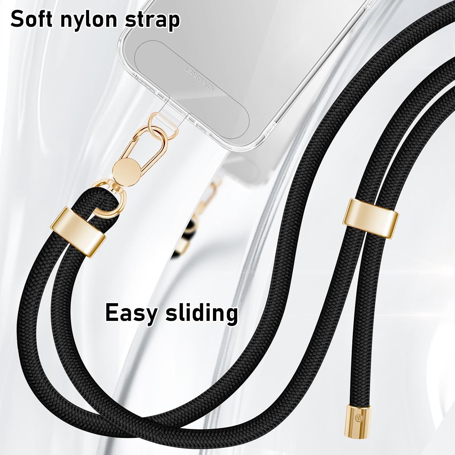Cordones para teléfono alrededor del cuello, correa cruzada para teléfono celular con hebillas de metal de primera calidad, soporte universal para
