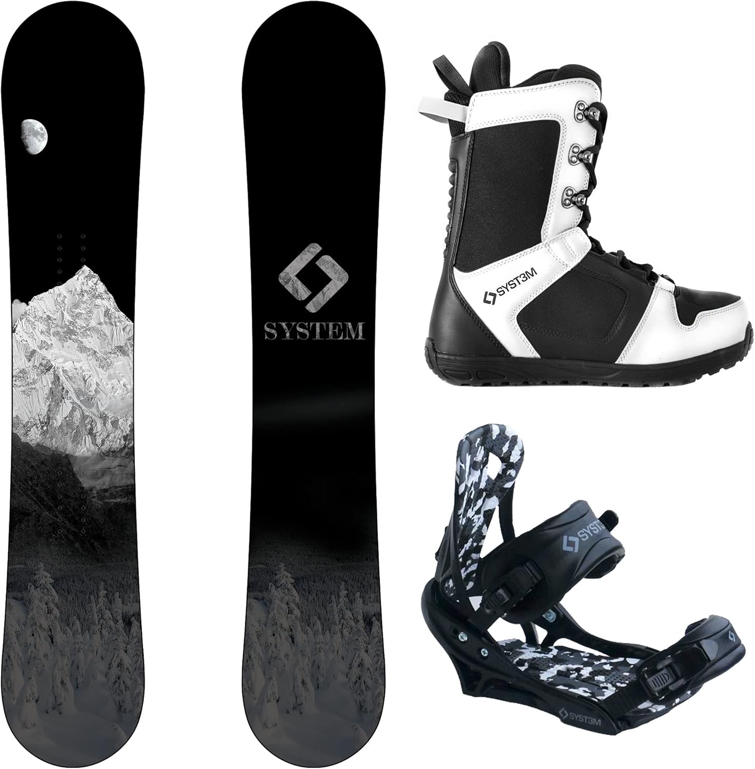 2018 System Paquete para snowboard completo para hombres MTN y APX