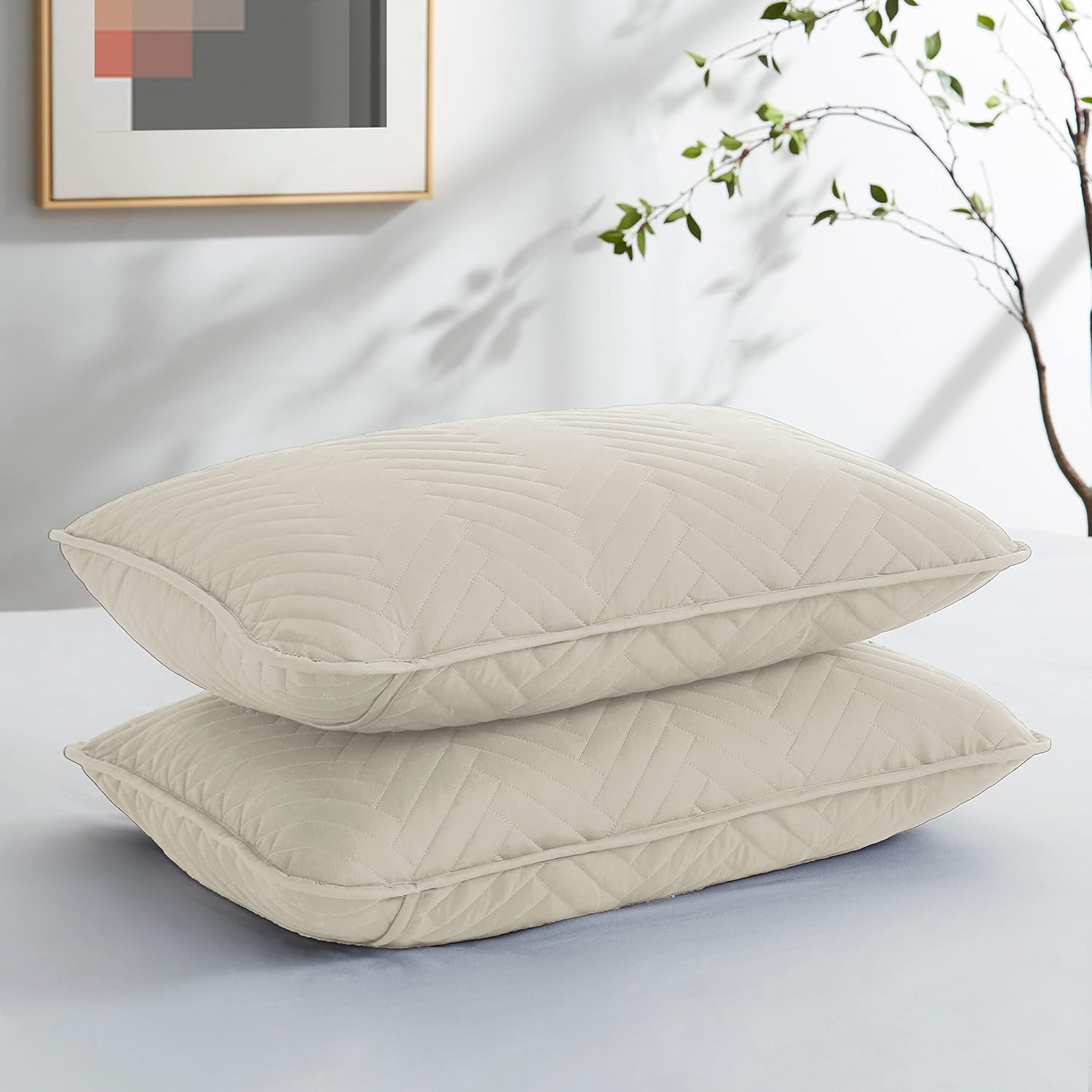 Southshore Fine Living, Inc. Juego de ropa de cama de gran tamaño ligero, tela prelavada, colcha suave de 3 piezas con dos fundas a juego (98