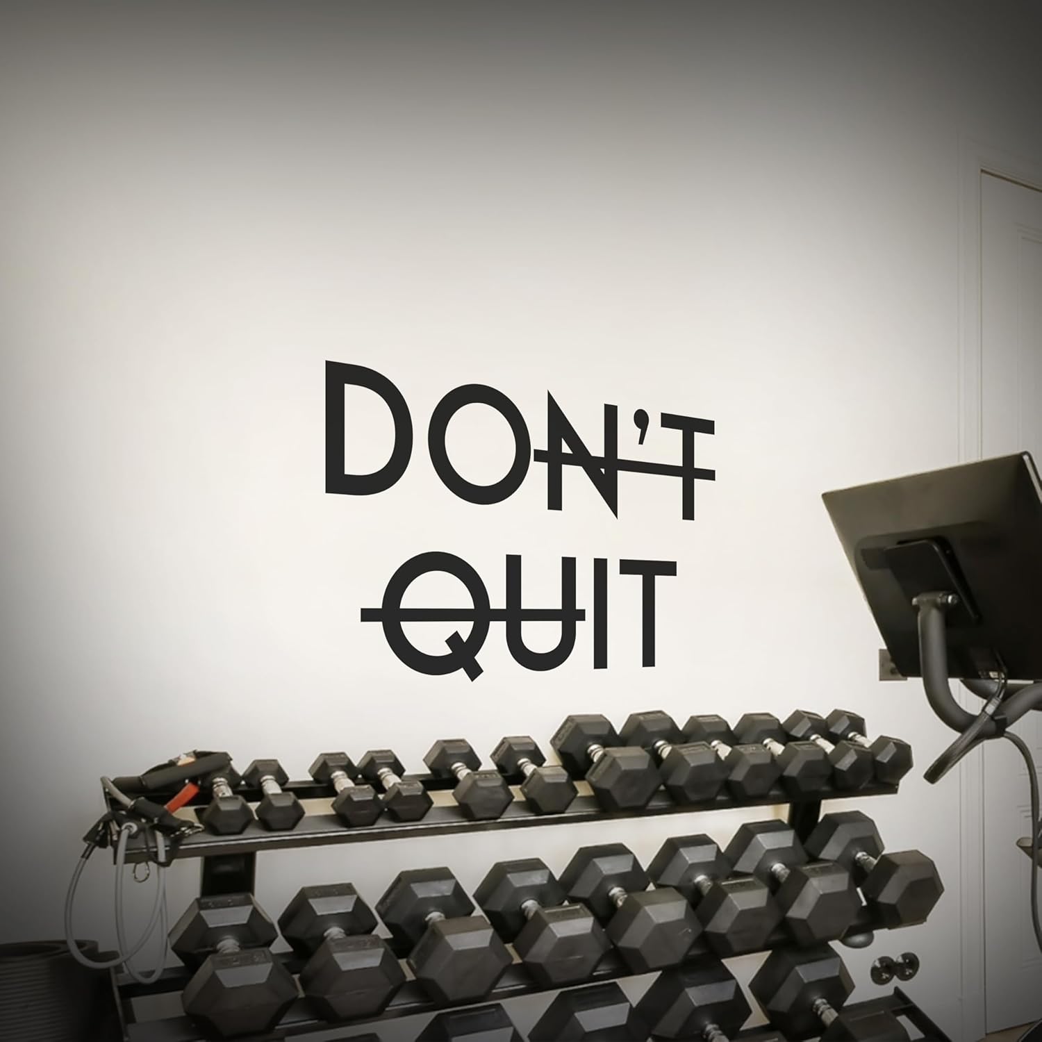 My Vinyl Story Calcomanía motivacional para pared, con texto en inglés Don’t Quit Do It, para el hogar, fitness, gimnasio, decoración de oficina, Be