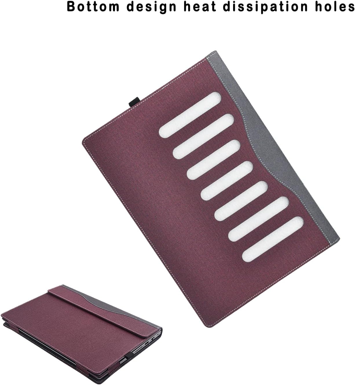 Funda para portátil Dell Inspiron 16 Plus 7630 7620 7610 Pro 5620 5630 5625 y Vostro 5630 5620 7620, piel sintética, 2 en 1, con soporte para