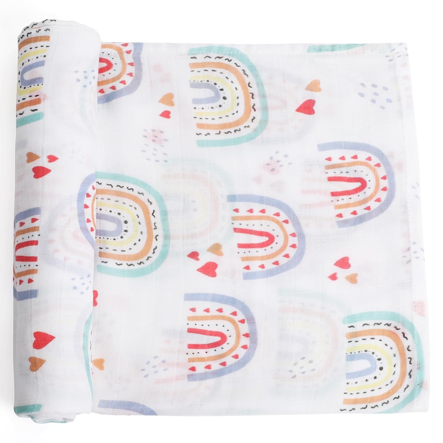 Manta de muselina  Envoltura suave para recién nacidos, niños y niñas  Grande 47 x 47 pulgadas (47.2 x 47.2 in)  Manta de recepción unisex  Sedosa,