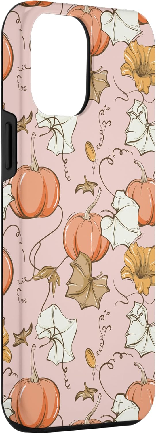 Funda de calabaza a cuadros para iPhone 13 Pro Max 13, color rosa