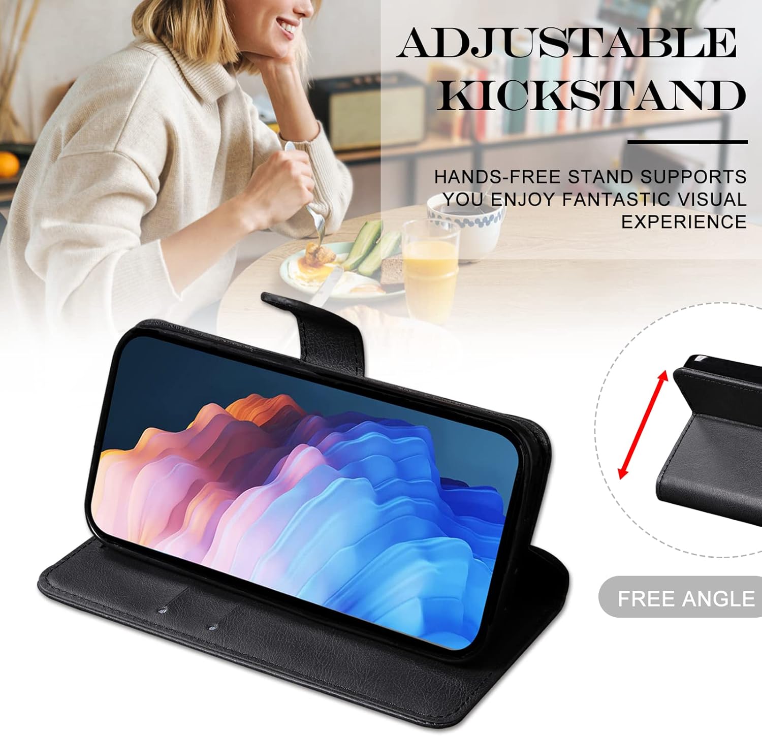 KKEIKO Funda para iPhone 11 Pro Max, funda de piel sintética tipo cartera para iPhone 11 Pro Max, funda protectora magnética con carcasa interior de