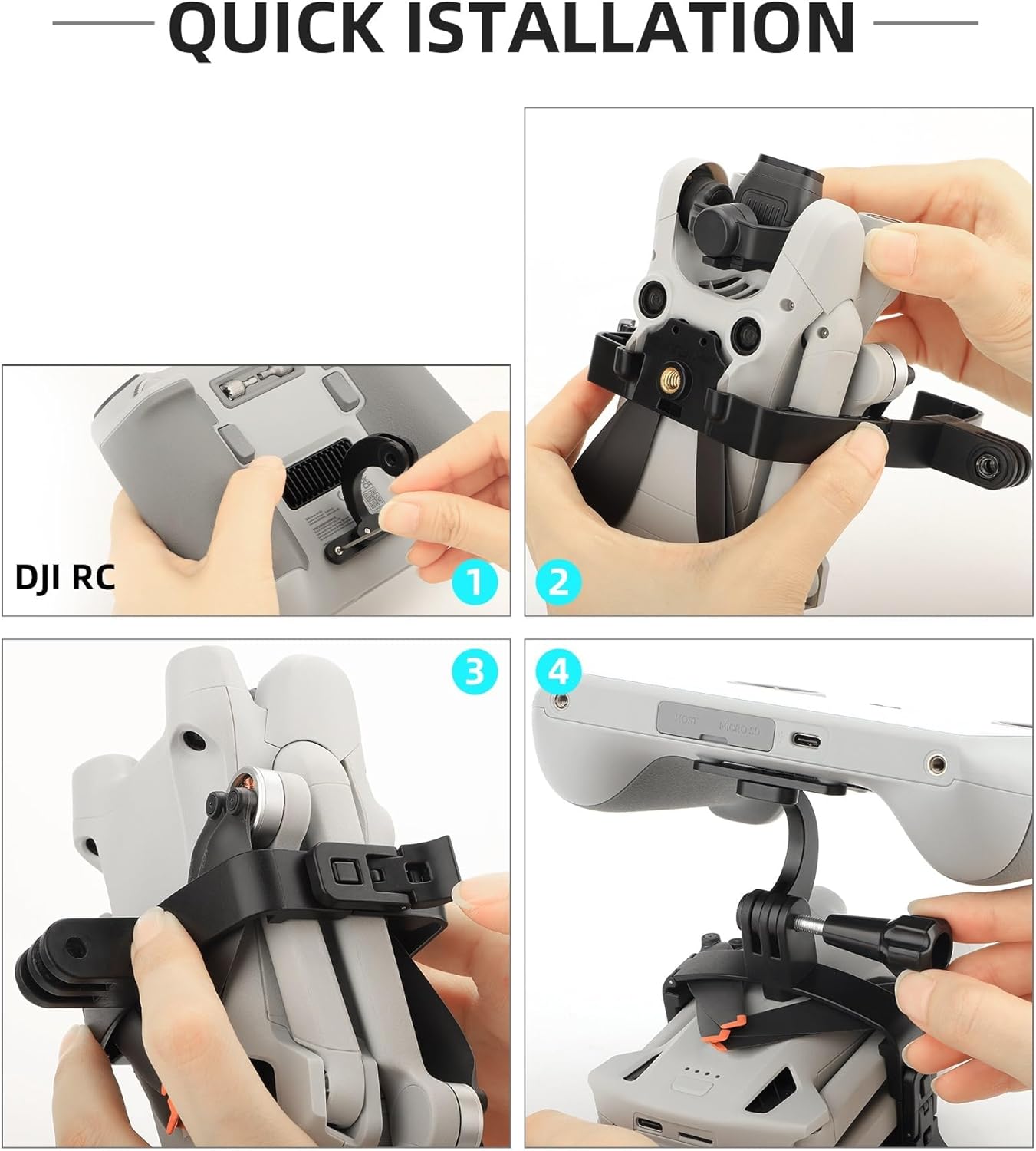 BTG Estabilizador de mano titular de mano para DJI Mini 3 Pro DJI RC Control remoto Accesorios de mano
