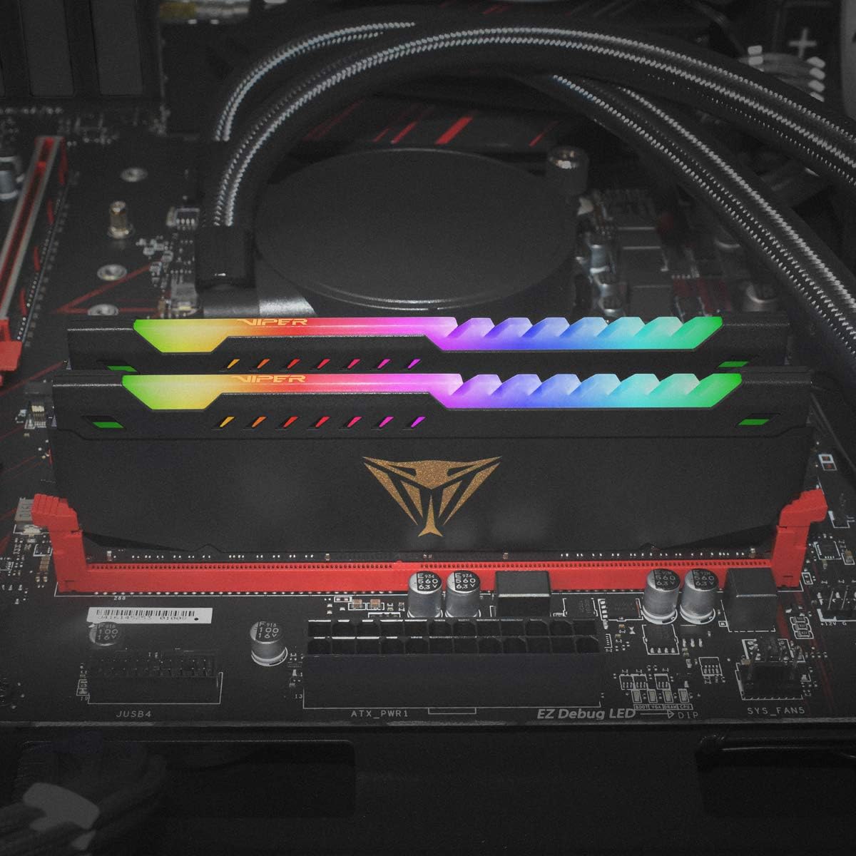 Módulo de memoria para juegos de escritorio Patriot Viper Steel RGB DDR4 RAM 16GB (1X16GB) 3600MHz CL20 UDIMM – PVSR416G360C0