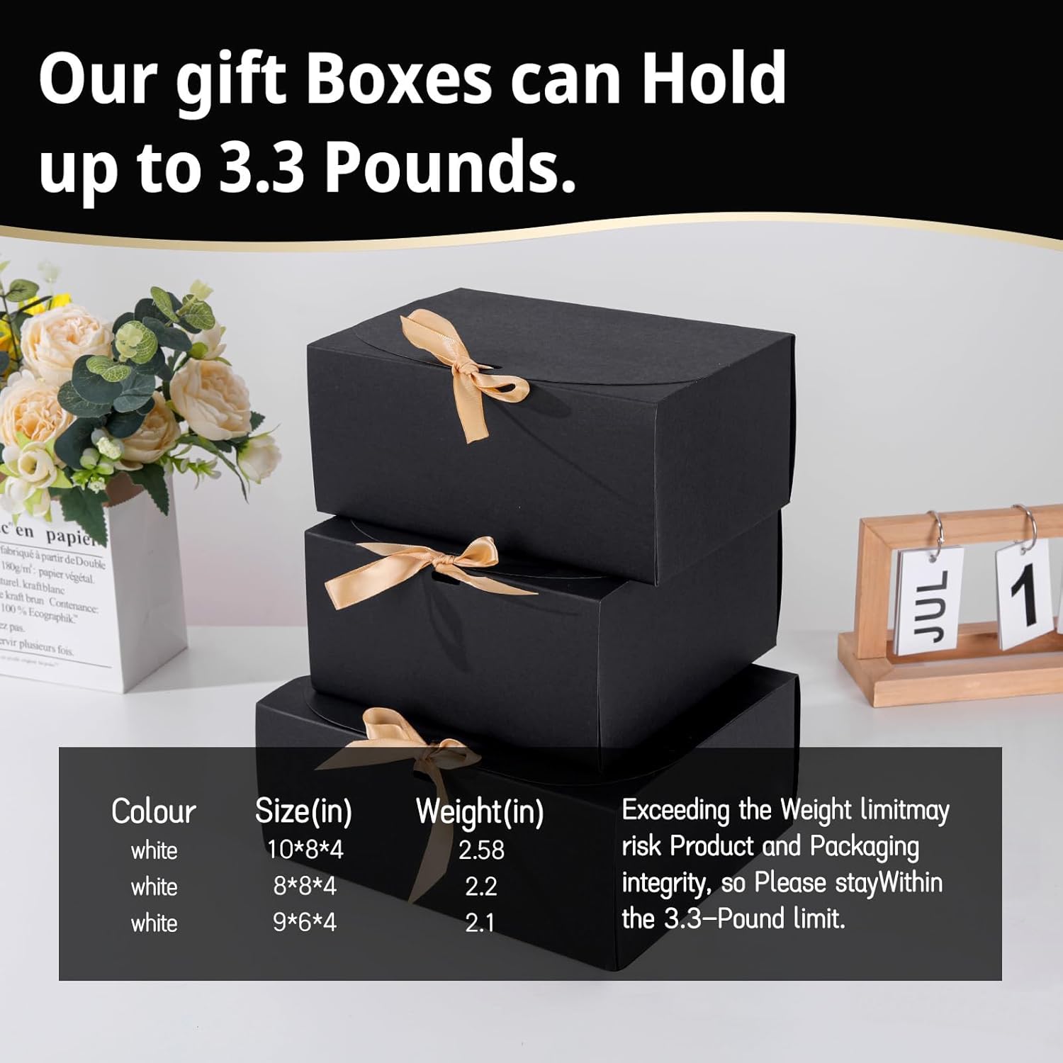 Paquete de 12 cajas de regalo con tapas, cajas de regalo con tapas a granel, caja de propuesta de dama de honor con cinta, cajas de regalo para