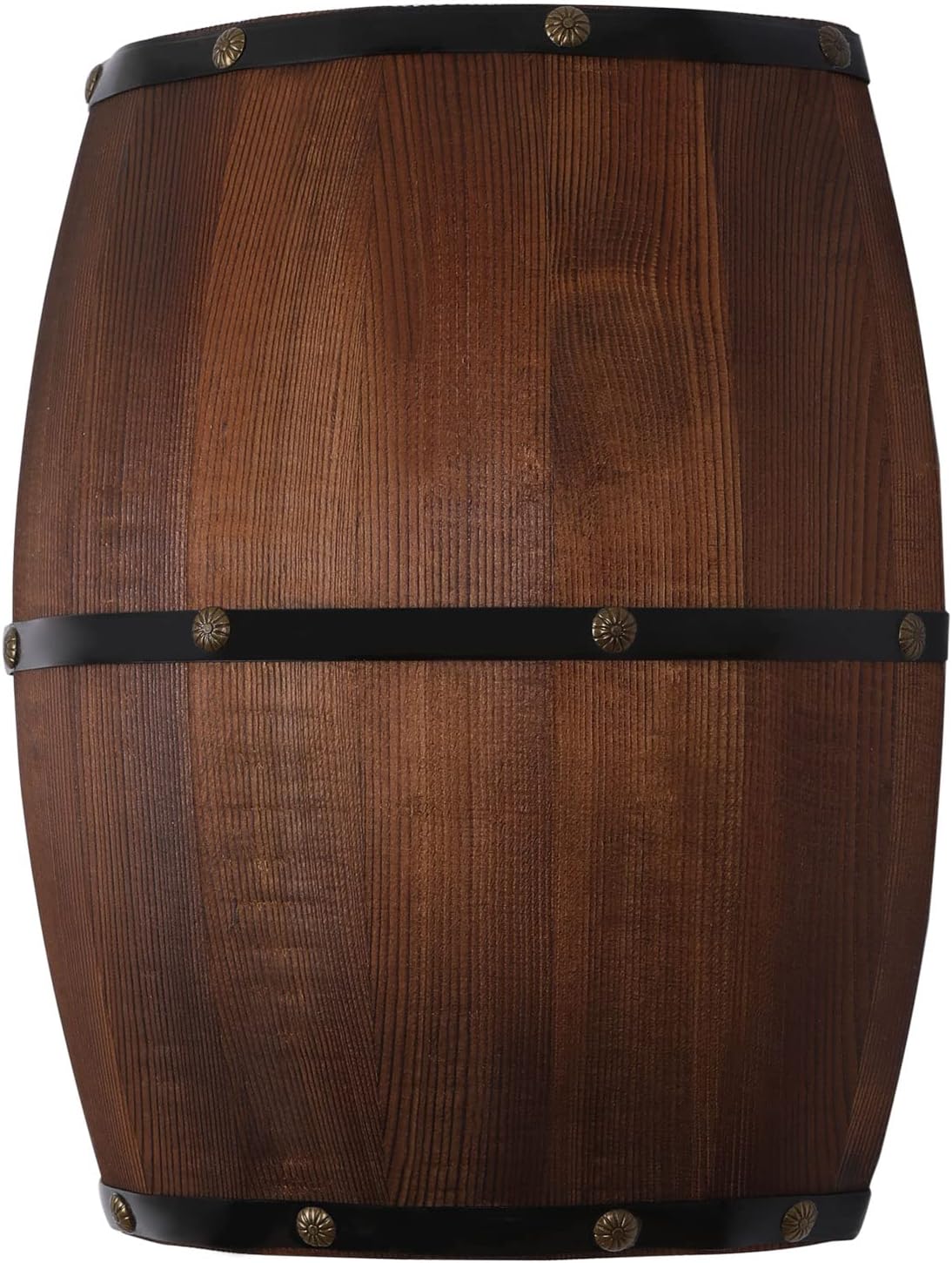 Aplique de pared de barril de vino de madera antigua, accesorio de iluminación de pared rústica para dormitorio, baño, sala de estar