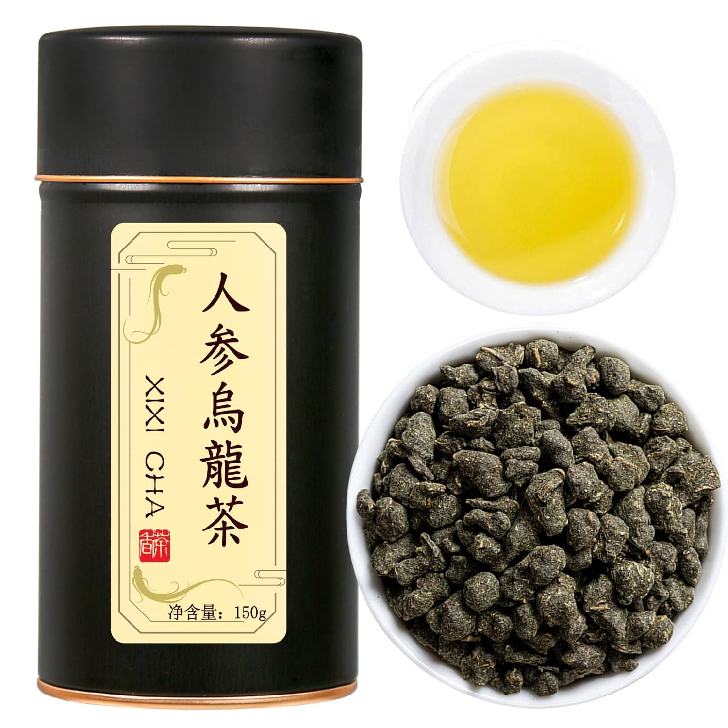 XIXICHA Oolong Tea Grade Ginseng Oolong Tea Oolong Tea Loose Leaf Ren Shen Wulong Tea Chinese Oolong Tea Taiwan Tea Chinese Oolong Tea 5.29oz (150g)