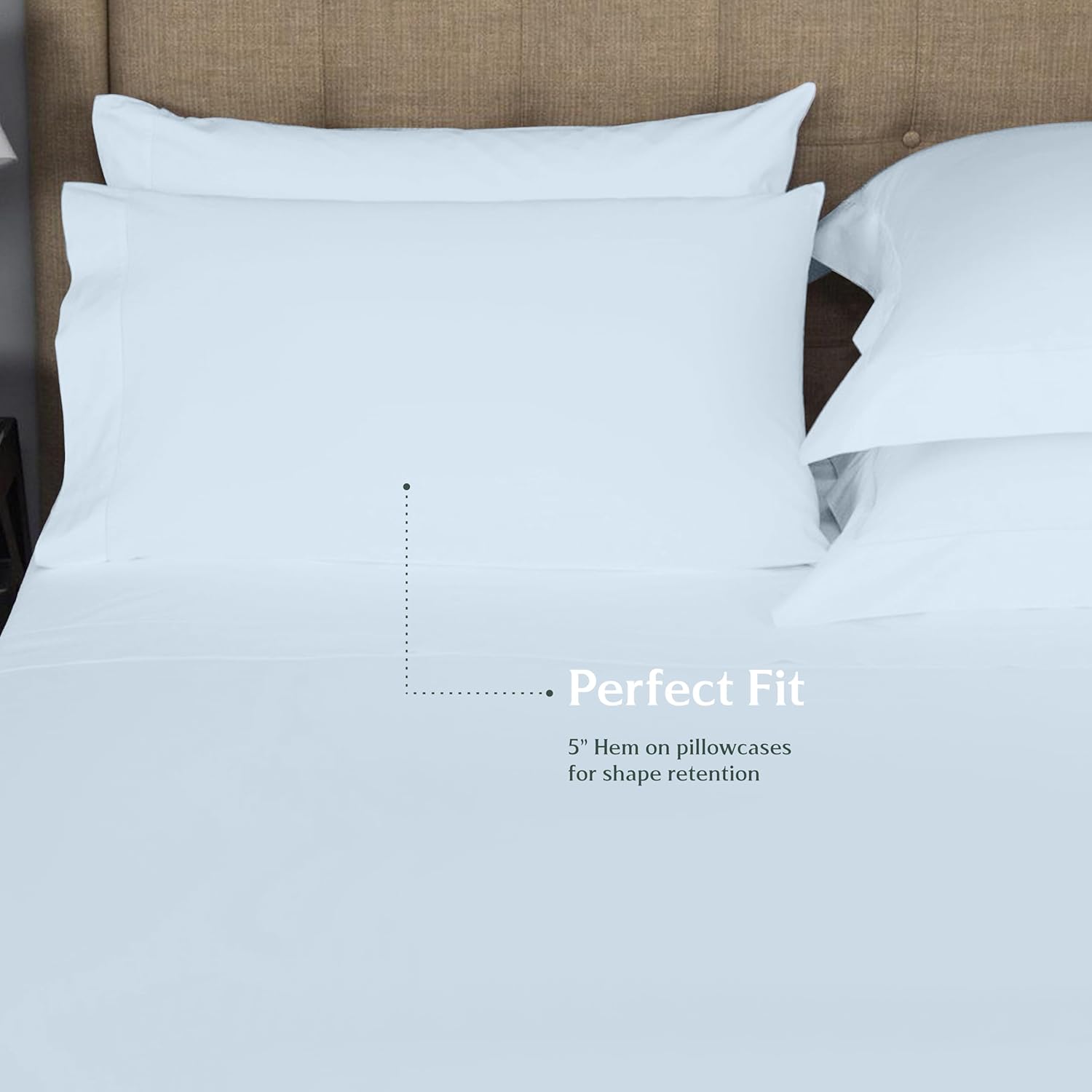 Mayfair Linen Juego de 2 fundas de almohada 100% viscosa derivada de bambú, par de fundas de almohada para almohadas estándarQueen, sedosas, suaves,