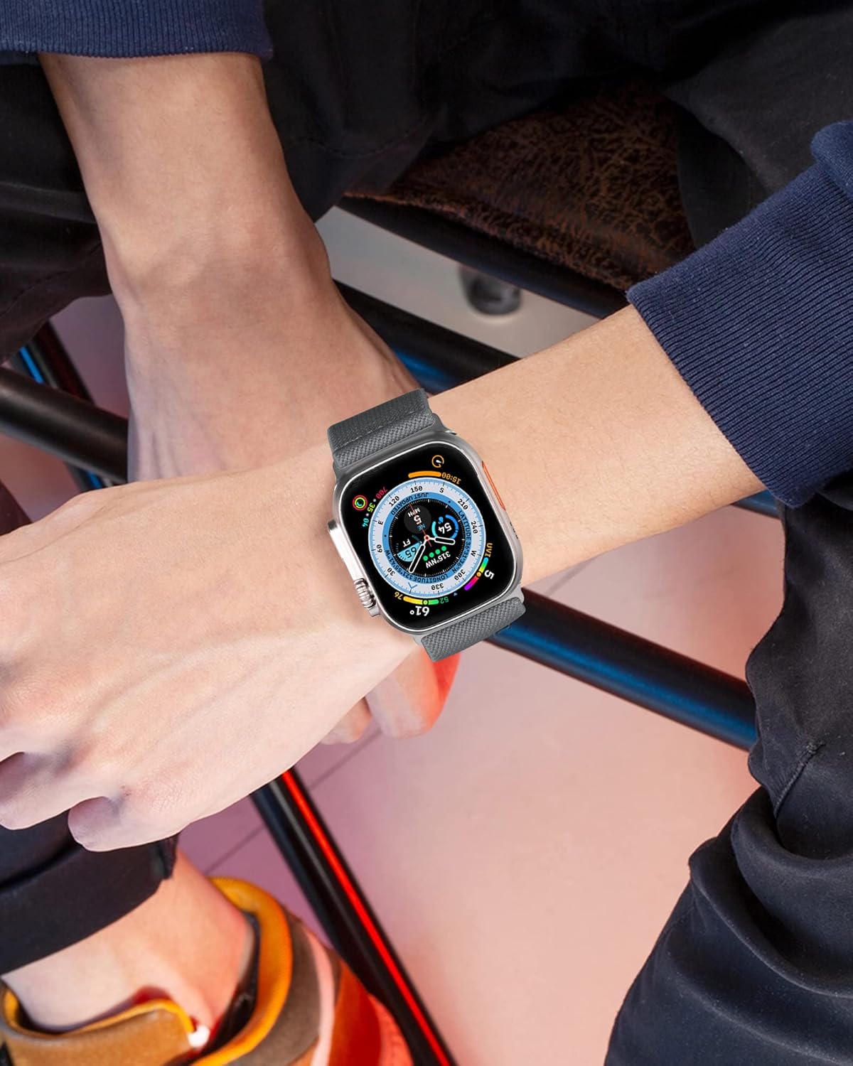 Paquete de 3 correas de nailon más anchas compatibles con Apple Watch Ultra de 1.92 pulgadas, Series 87 de 1.772 pulgadas, Series SE654 de 1.732