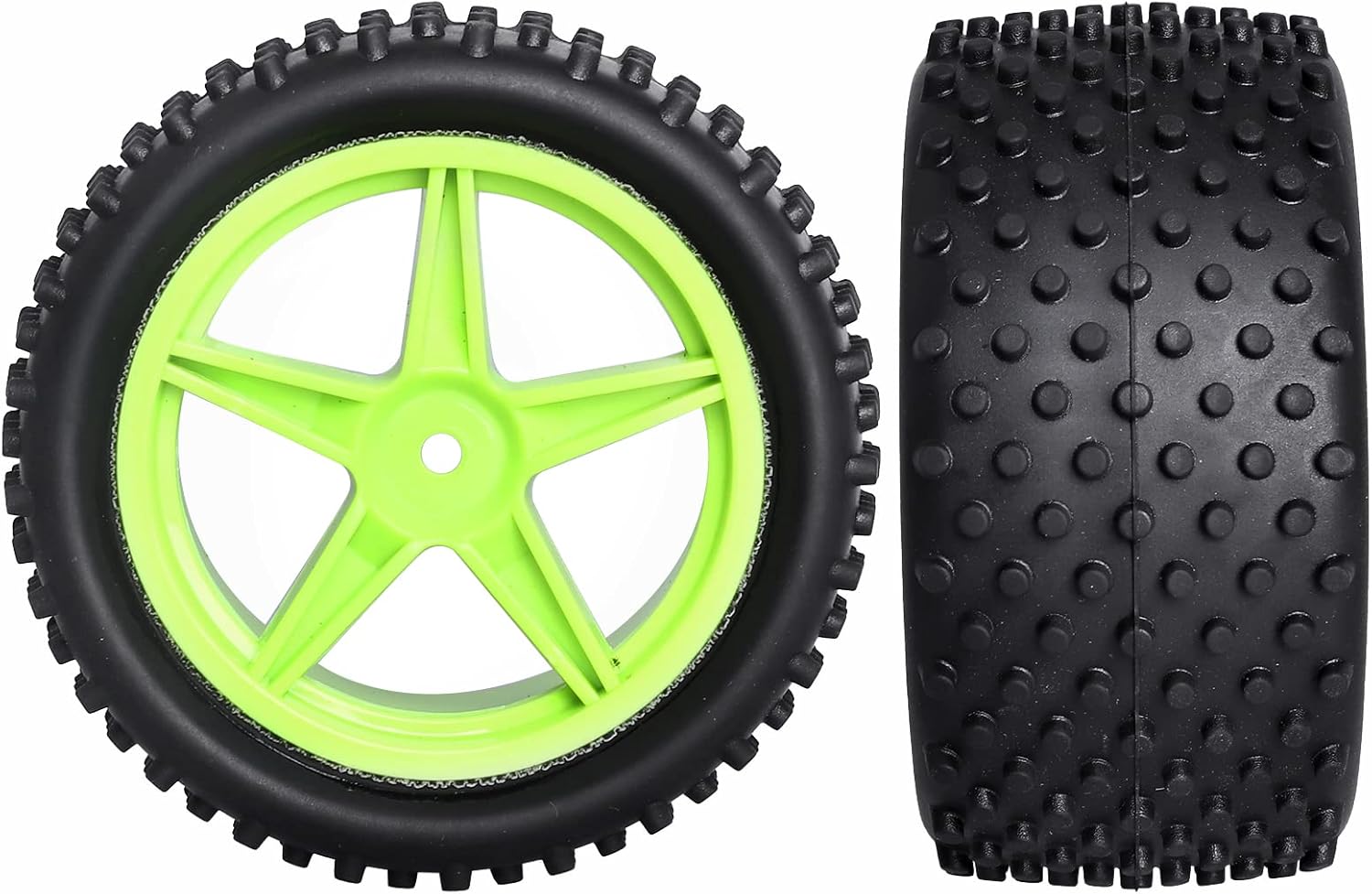 Llantas hexagonales de 0.472in y neumáticos de goma con inserciones de espuma de 3.46 pulgadas  3.465in de repuesto para 110 RC todoterreno Buggy,