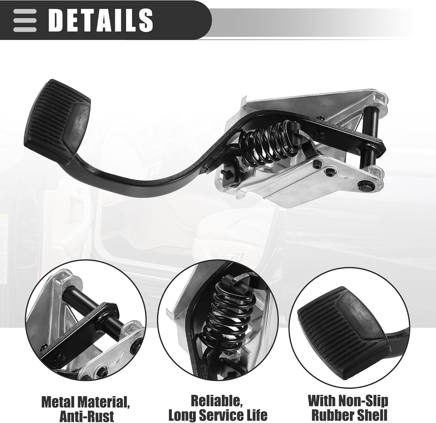 Motoforti Conjunto de pedal de embrague, para Ford F250 F350 F450 F550 1999 2000 2001 2002 2003, metal, tono plateado, 1 juego