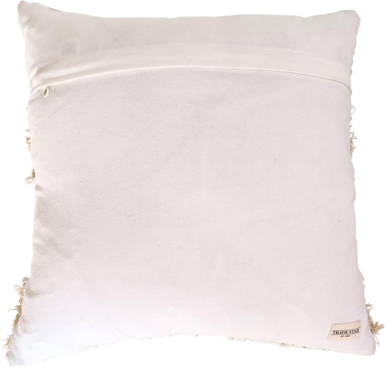 Funda de cojín tejida a mano de 18 x 18 pulgadas, moderna funda de almohada decorativa de algodón y lana para silla Papasan, funda de cojín suave