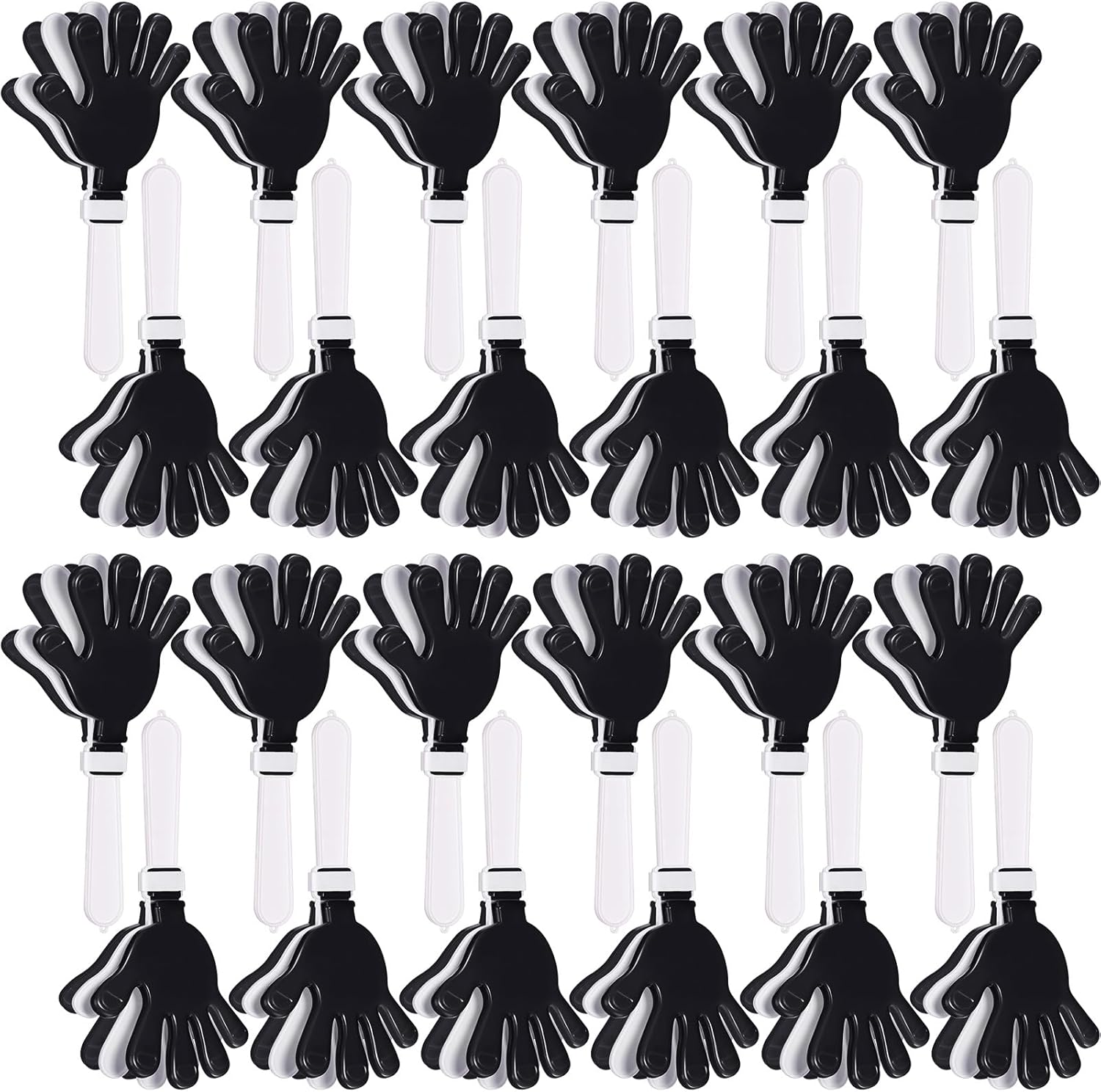 Poen 24 piezas de pinzas de mano de 7.5 pulgadas para hacer ruido, recuerdos de fiesta, aplausos de plástico, bromas de ruido, juguetes deportivos
