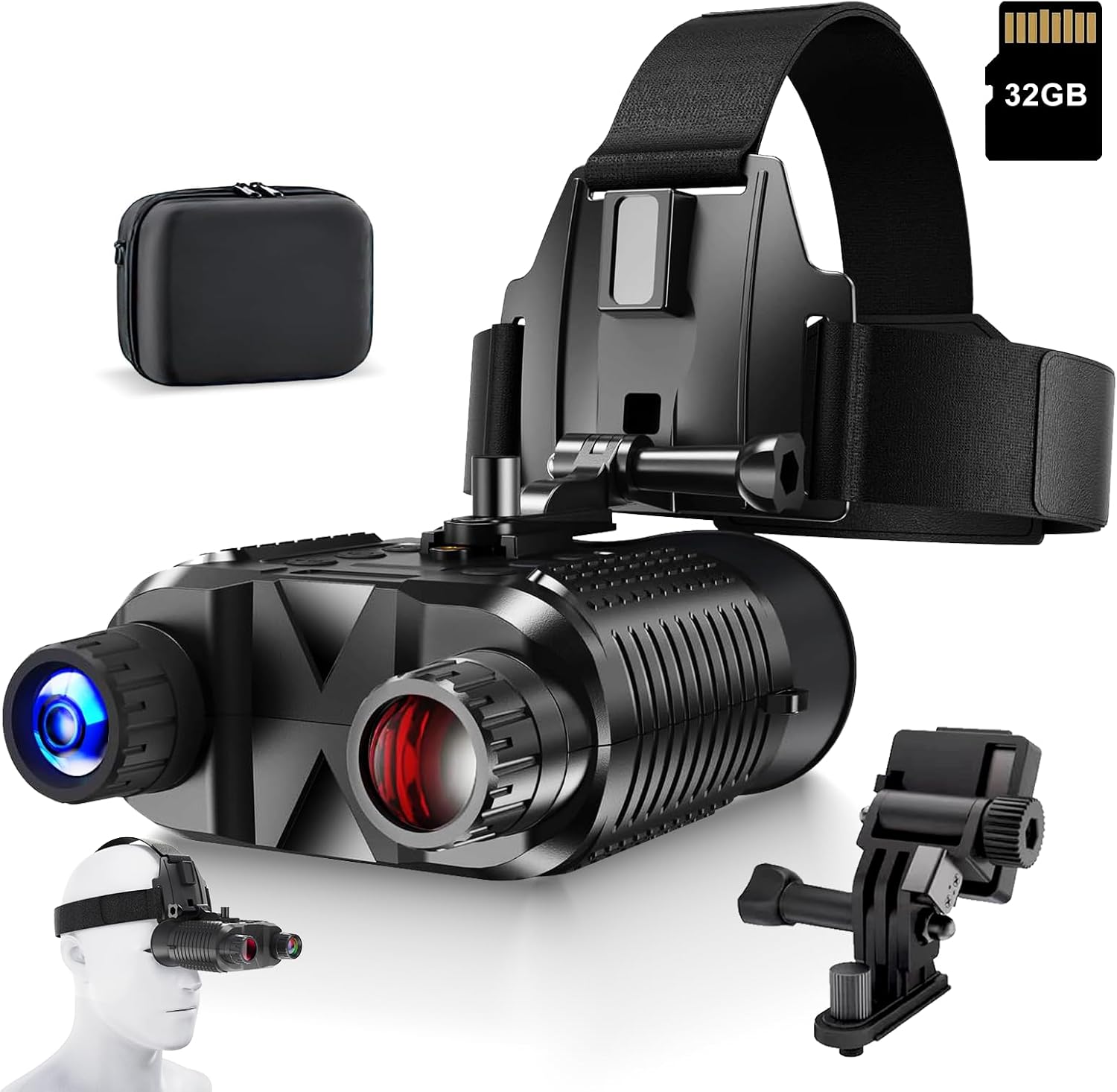 Night Vision Goggles,Rechargeable Night Vision Binoculars for Adults,2.7″Large Screen can Save1080P Video and12M Photo,Compatible with Fast MICH