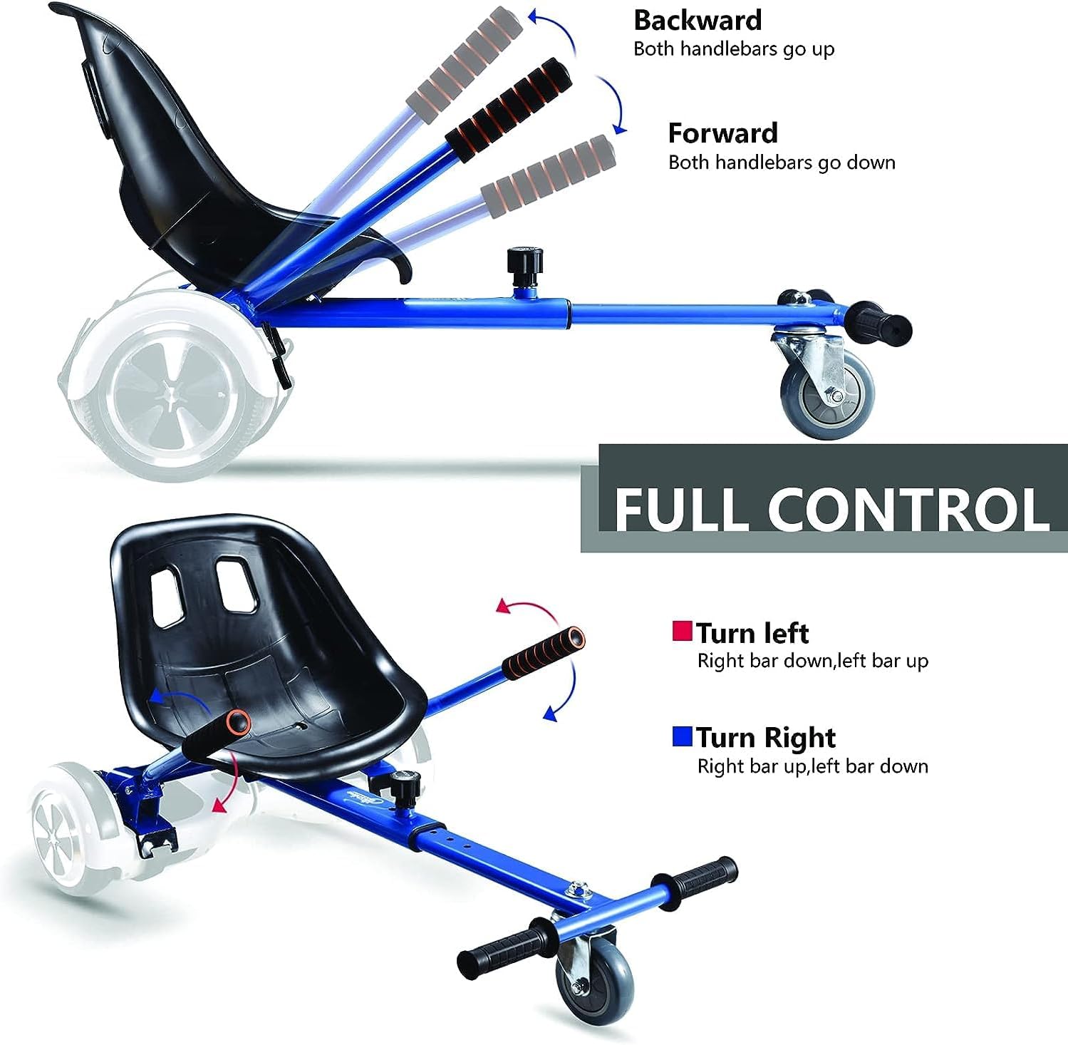 Accesorio de asiento para aeropatineta, para aeropatinetas de 6.5 pulgadas, 8 pulgadas, 10 pulgadas, carrito de hover para niños y adultos,