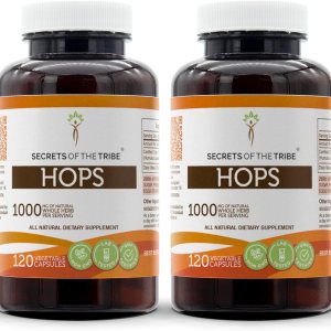 Secrets of the Tribe Lúpulo 120 Cápsulas (2 uds.), 1000 mg, Lúpulo (Humulus Lupulus) Flor Seca (2×120 Cápsulas) Secrets of the Tribe Lúpulo 120 Cápsulas (2 uds.), 1000 mg, Lúpulo (Humulus Lupulus) Flor Seca (2×120 Cápsulas)