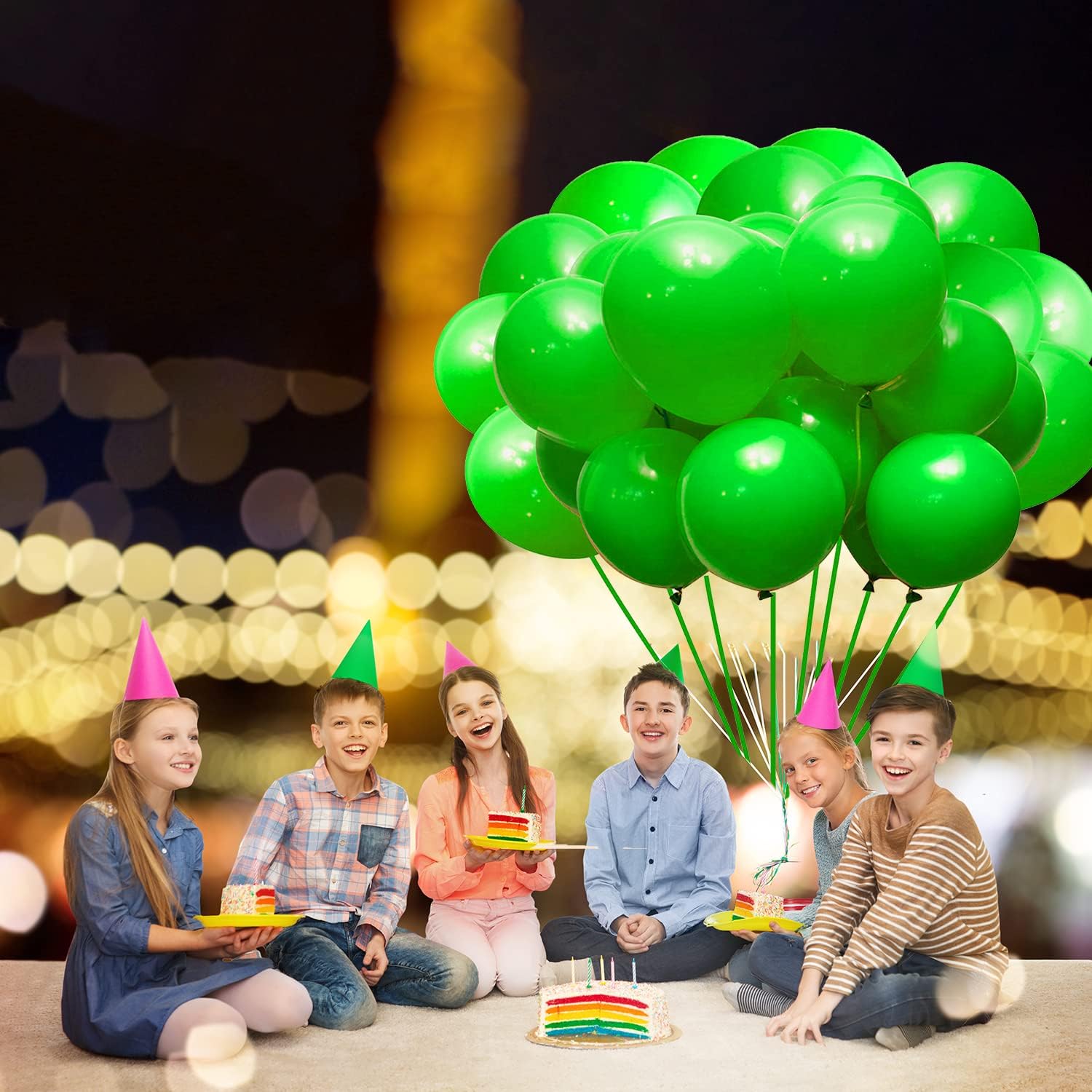 Paquete de 50 globos de color verde manzana brillante de 12 pulgadas, helio verde manzana brillante para fiesta de feliz cumpleaños, globos de látex