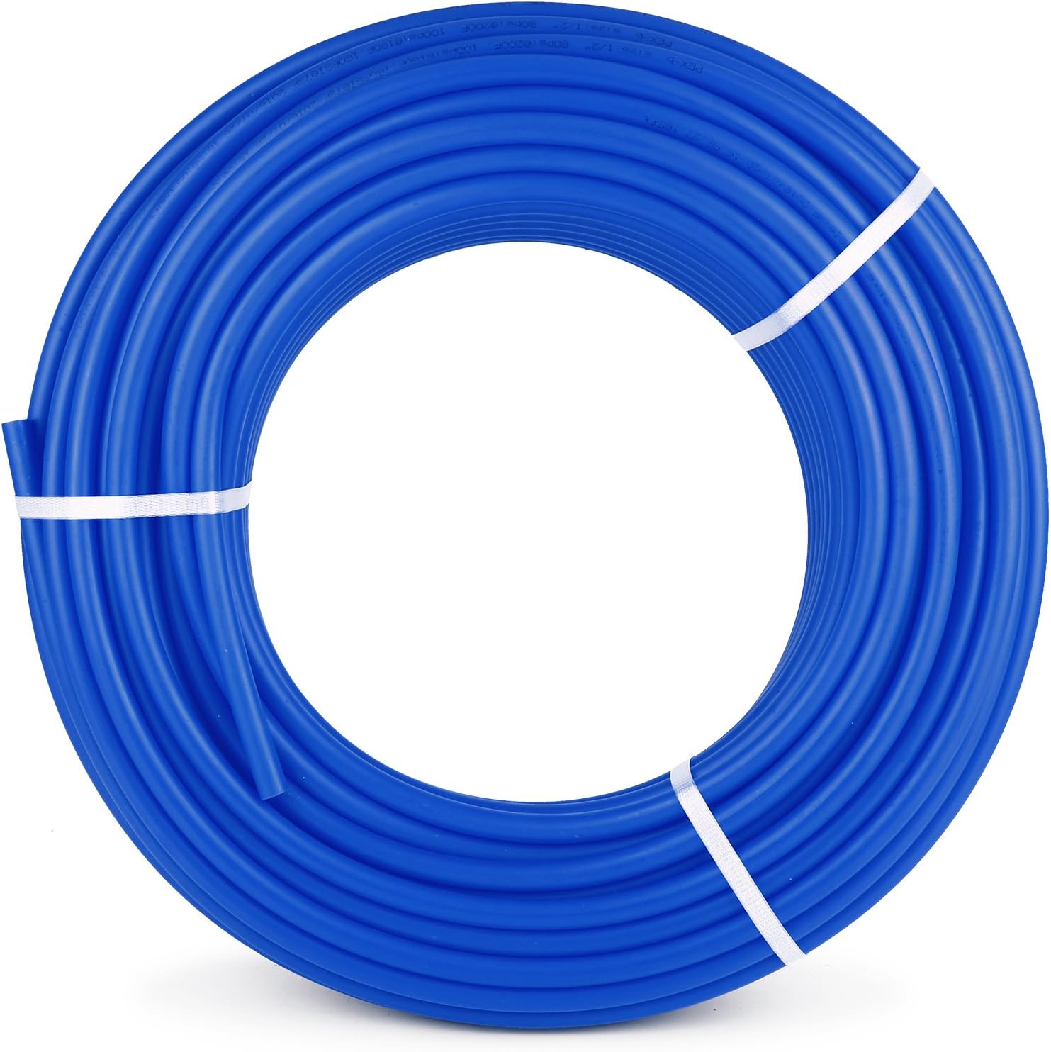 VEVOR Tubo PEX sin barrera de oxígeno de 300 pies, tubo PEX azul de 34 de pulgada, tubo de calor radiante EVOH Pex-B, fontanería duradera para