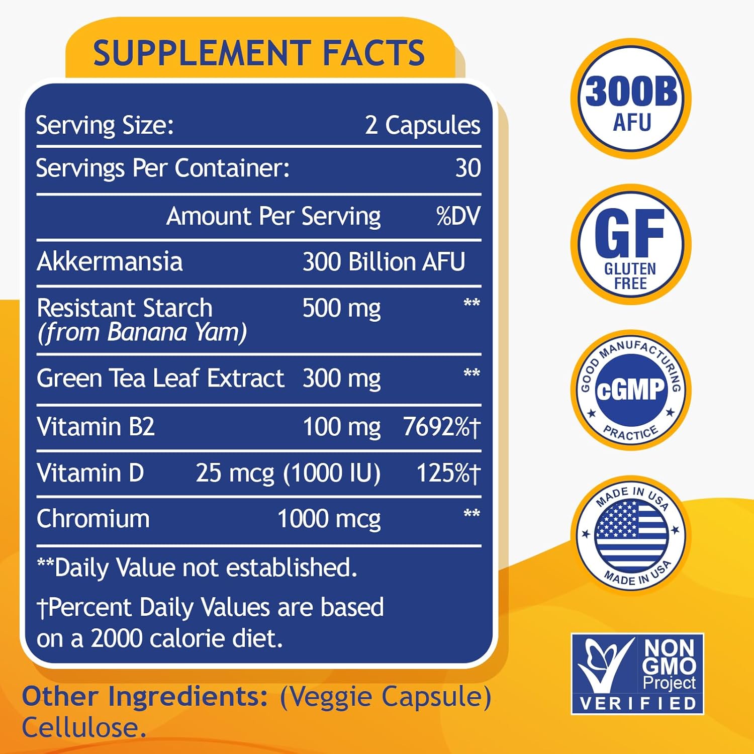 300 mil millones de AFU Akkermansia Muciniphila – Probióticos Akkermansia vivos para mujeres y hombres, para GLP-1, digestivo, intestino, inmune y
