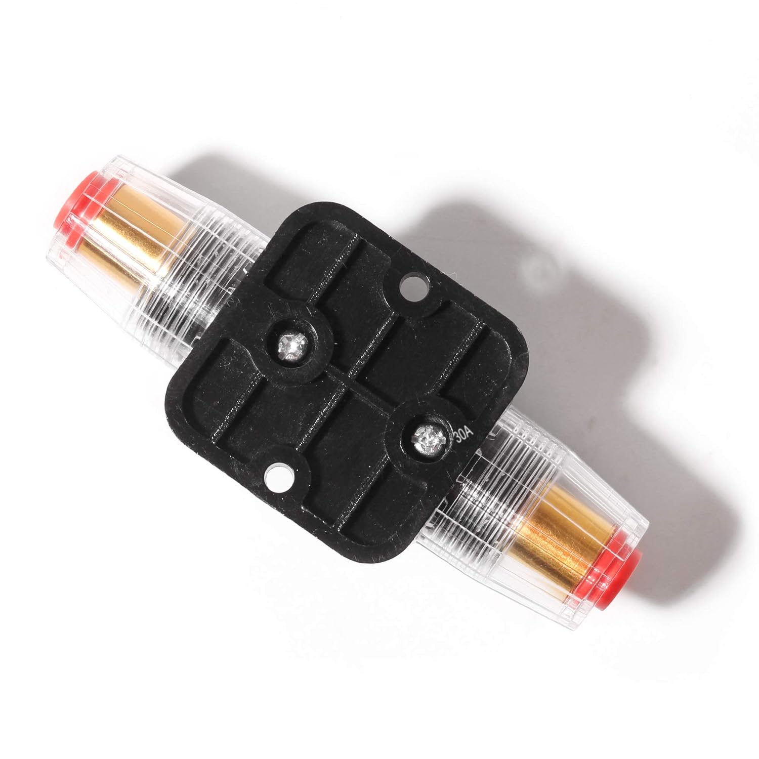 Disyuntor de audio de automóvil en línea de 100 A, 2 unidades, 12-24 V CC con reinicio manual, para audio de automóvil, interruptor estéreo de