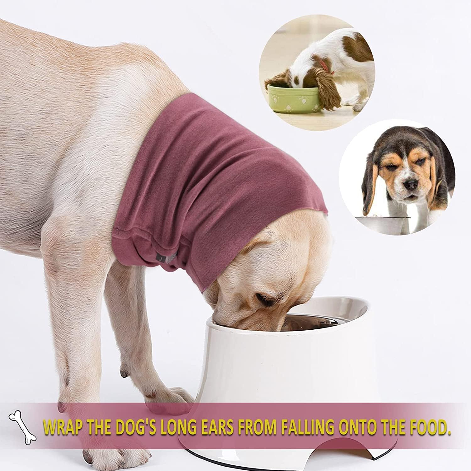 Cubierta para orejas de perro para secar y aseo, capucha para mascotas para aliviar la ansiedad y calmar, protector de orejas de perro, redecilla y