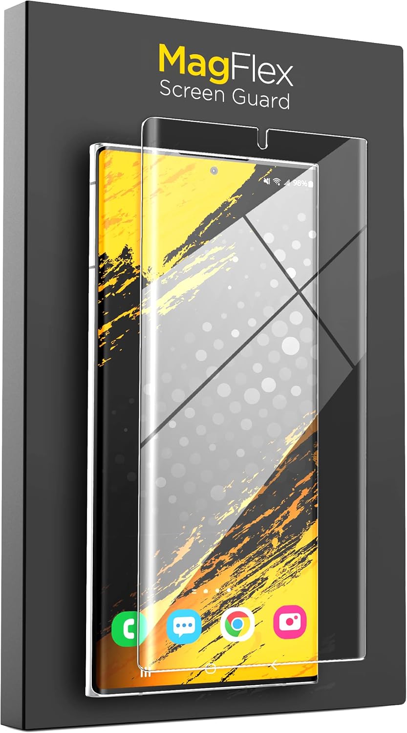 magglass Protector de pantalla flexible para Samsung Galaxy S23 Ultra – Protector de pantalla de película PMMA compatible con huellas dactilares