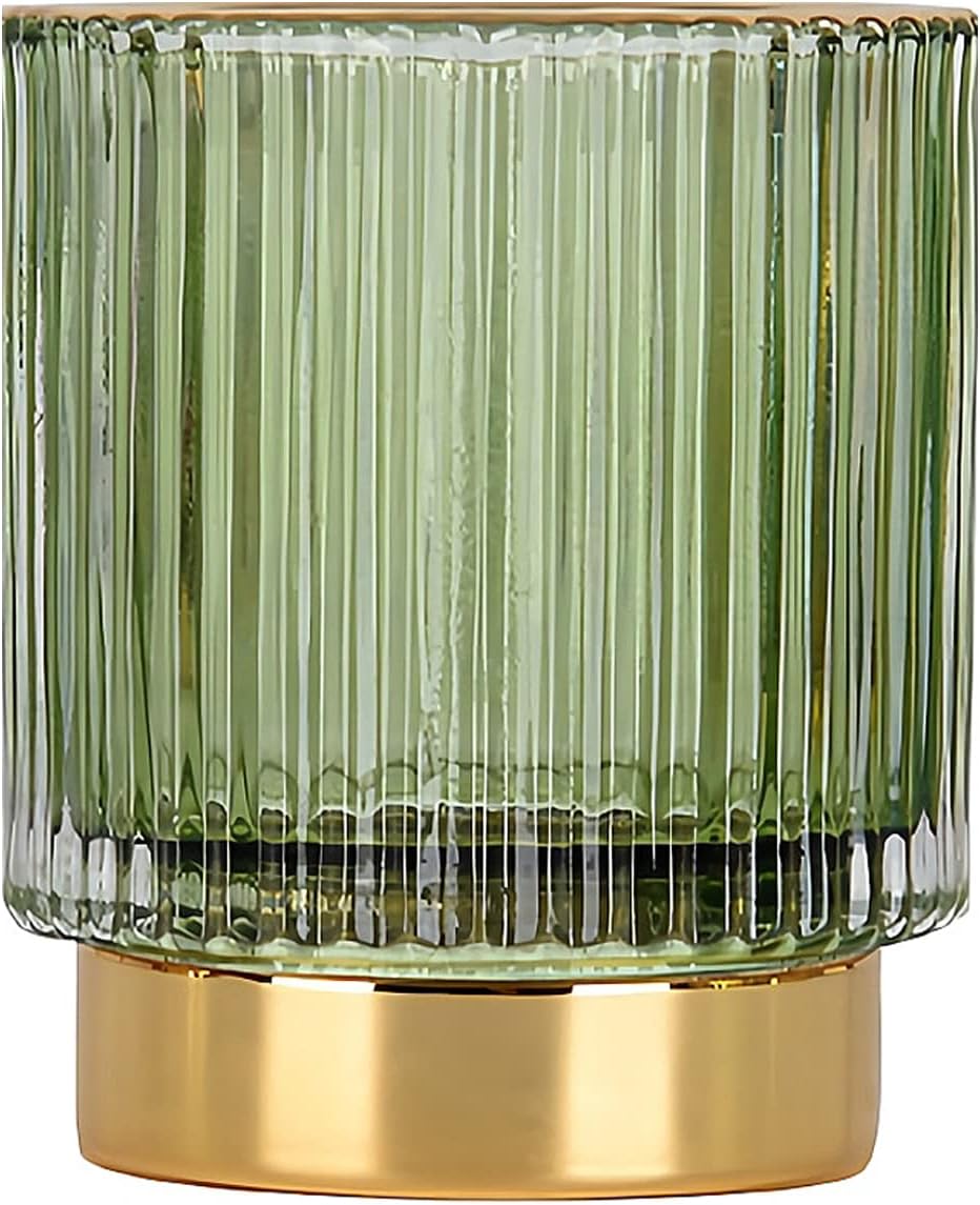 DASITON Organizador de brochas de maquillaje, cepillo de maquillaje cosmético de cristal, soporte de almacenamiento de pinceles de vidrio, soporte