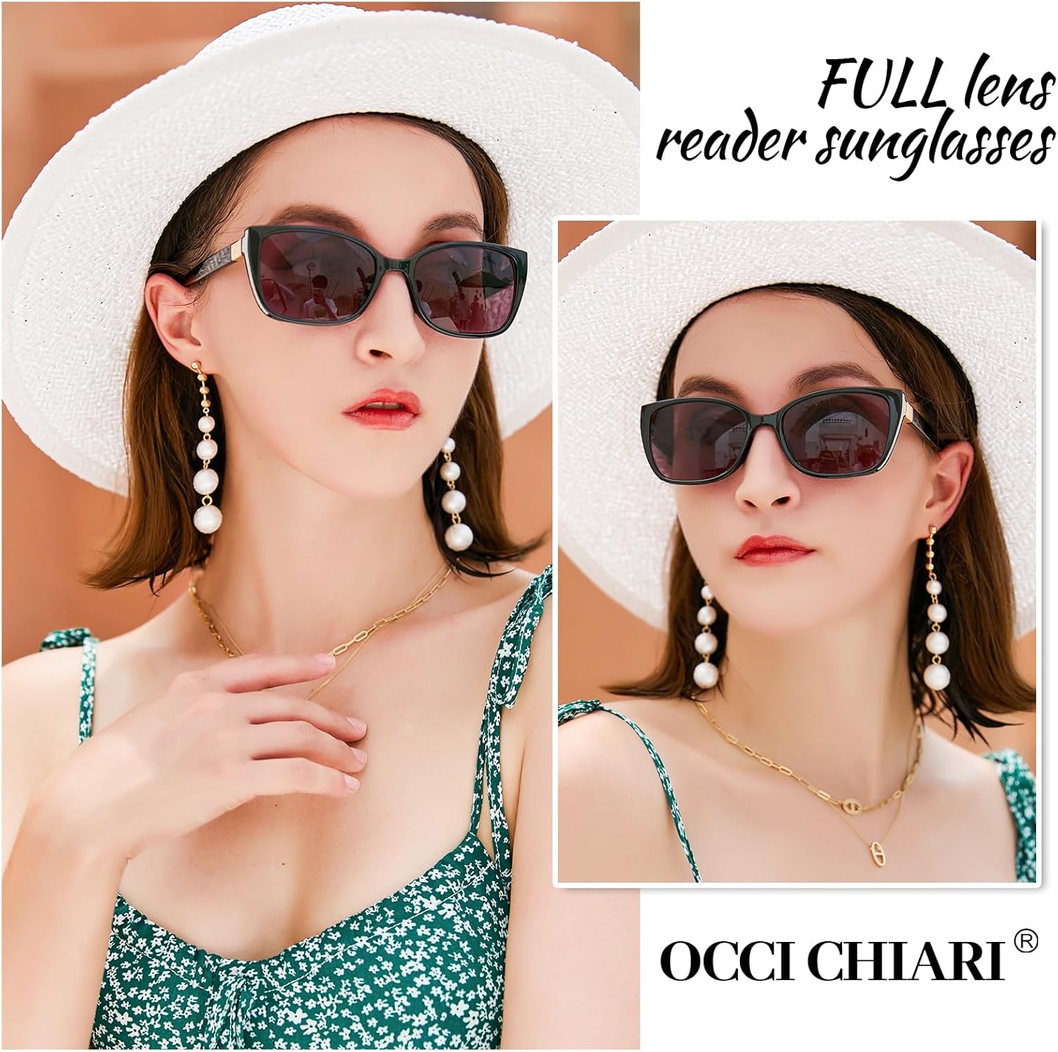 OCCI CHIARI Gafas de sol para lector para mujer 2.5, lentes de sol de lectura 1.0 1.25 1.5 1.75 2.0 2.25 2.5 2.75 3.0 3.5 (negro, 2.50)