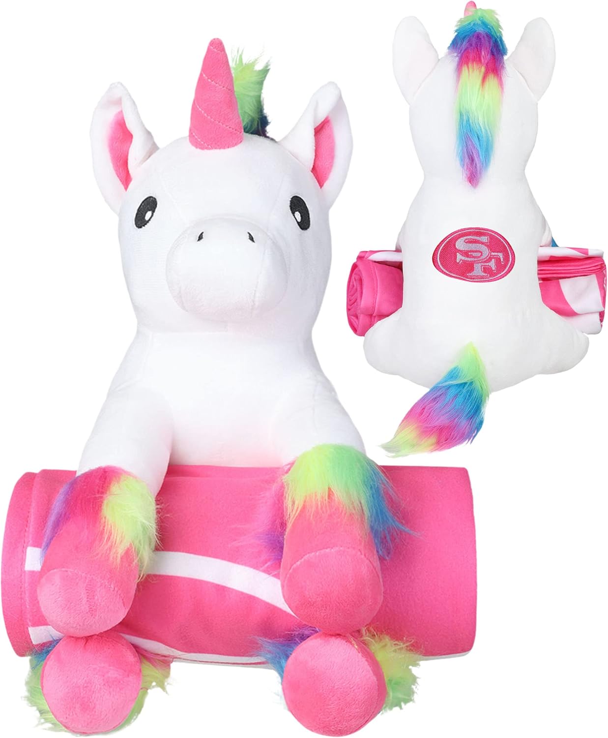 FOCO NFL – Unicornio de felpa con logotipo del equipo de la NFL, unisex, para adolescentes