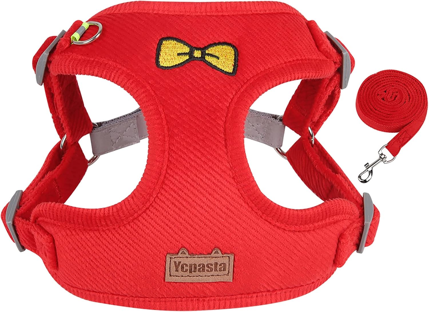 Ycpasta – Arnés para perro para perros pequeños, cómodo y suave, con diseño reflectante ajustable, arnés para perro sin tirones para caminar,