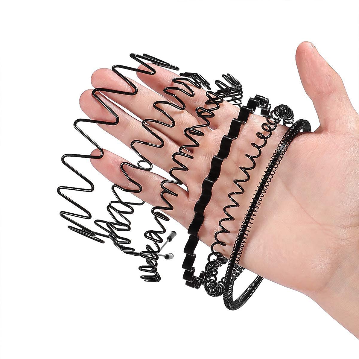 Diademas de metal para hombres y mujeres, diadema japonesa de los años 90, bandas para el cabello para hombres, banda de metal con peine de banda de