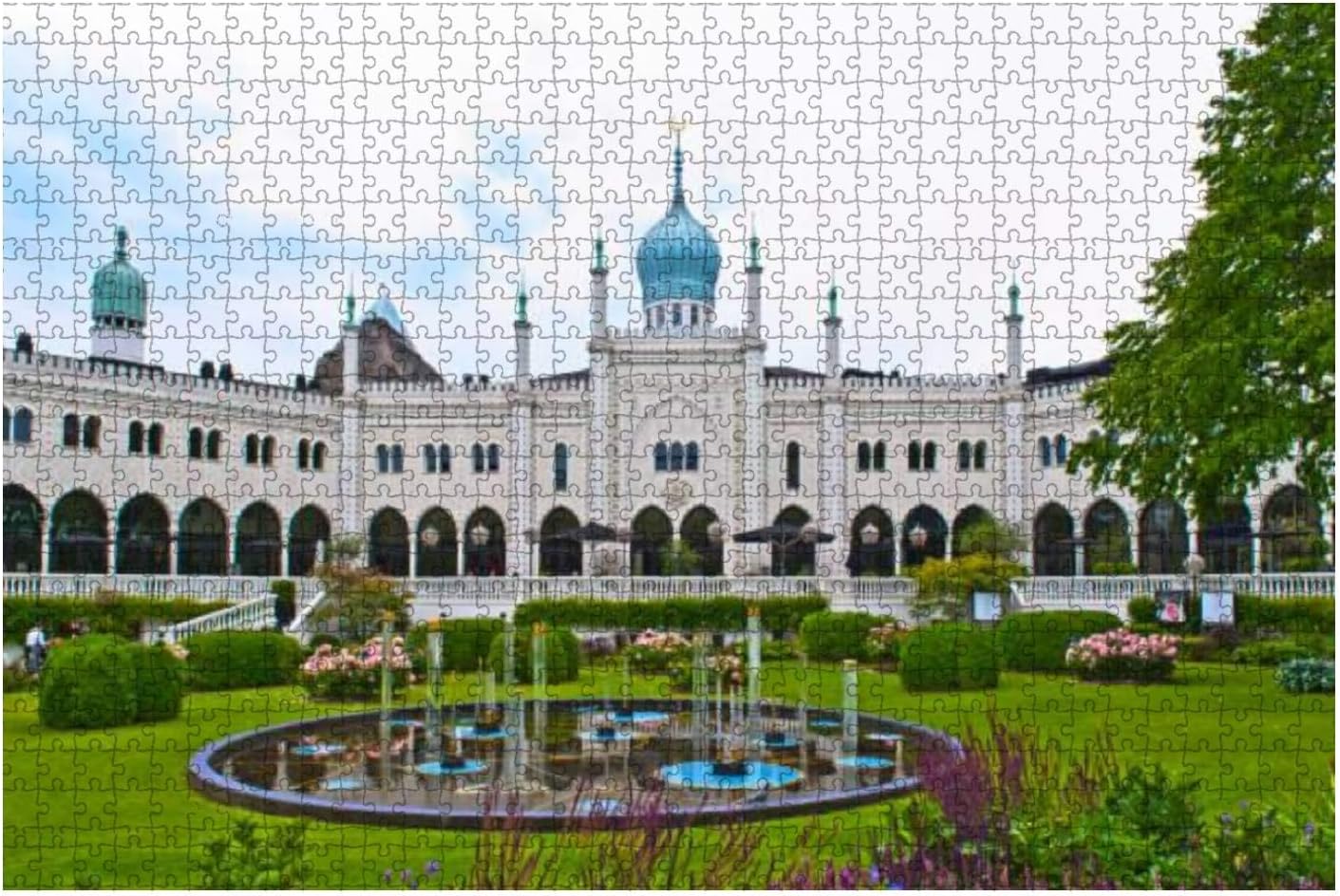 Rompecabezas de madera 1000 piezas Parque de atracciones Tivoli en Copenhague Dinamarca Rompecabezas para niños o adultos Juguetes educativos Juego