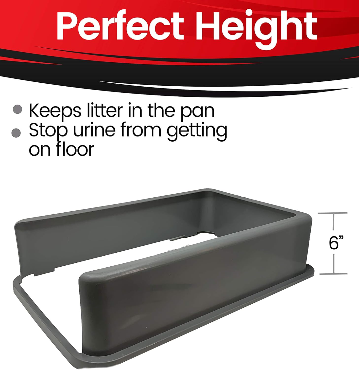 iPrimio Caja de arena XL para gatos  Acero inoxidable grande para cajas, la sartén grande para gatos grandes no está incluida patente pendiente